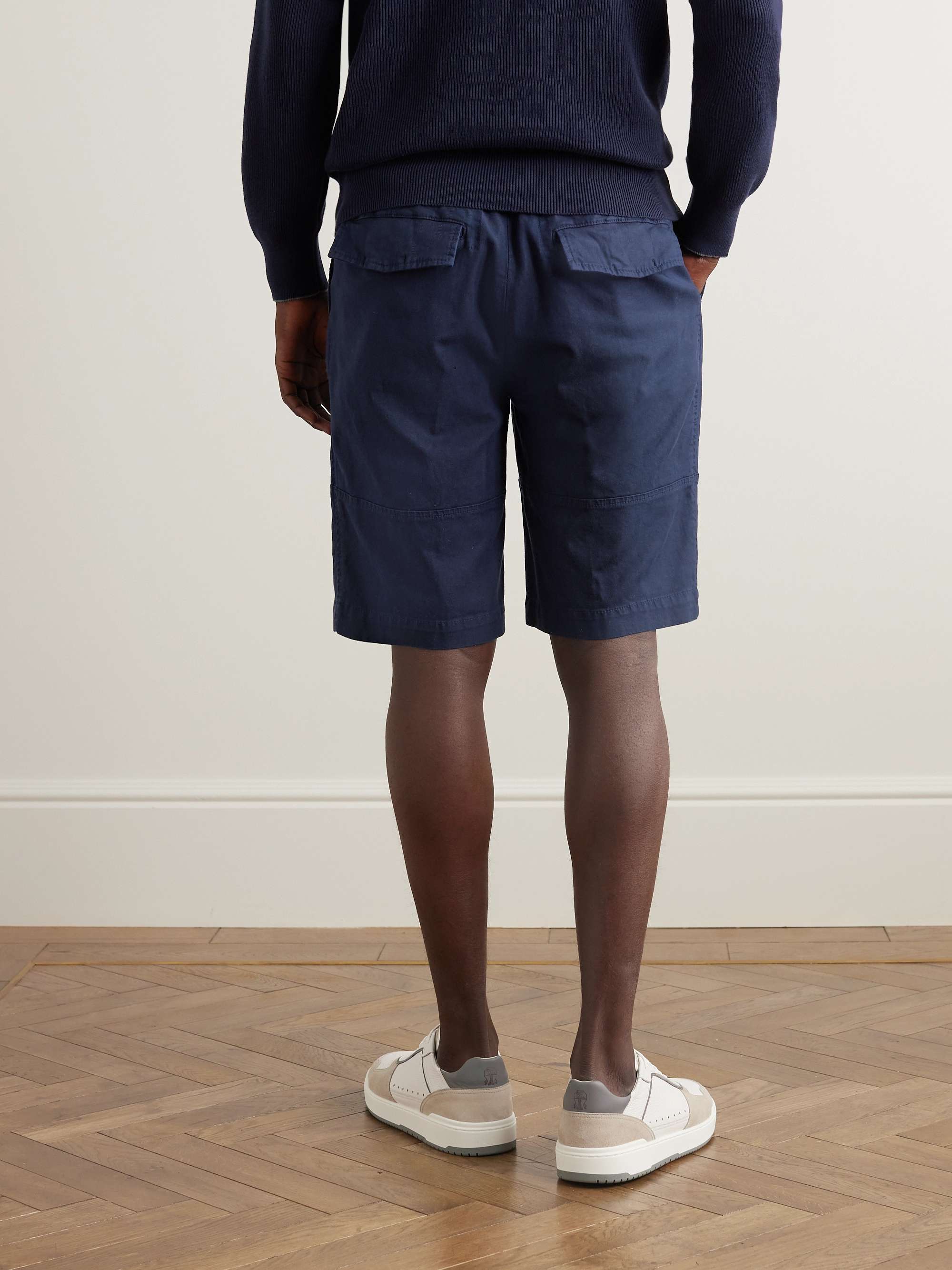 BRUNELLO CUCINELLI Straight-Leg Cotton-Blend Bermuda Shorts