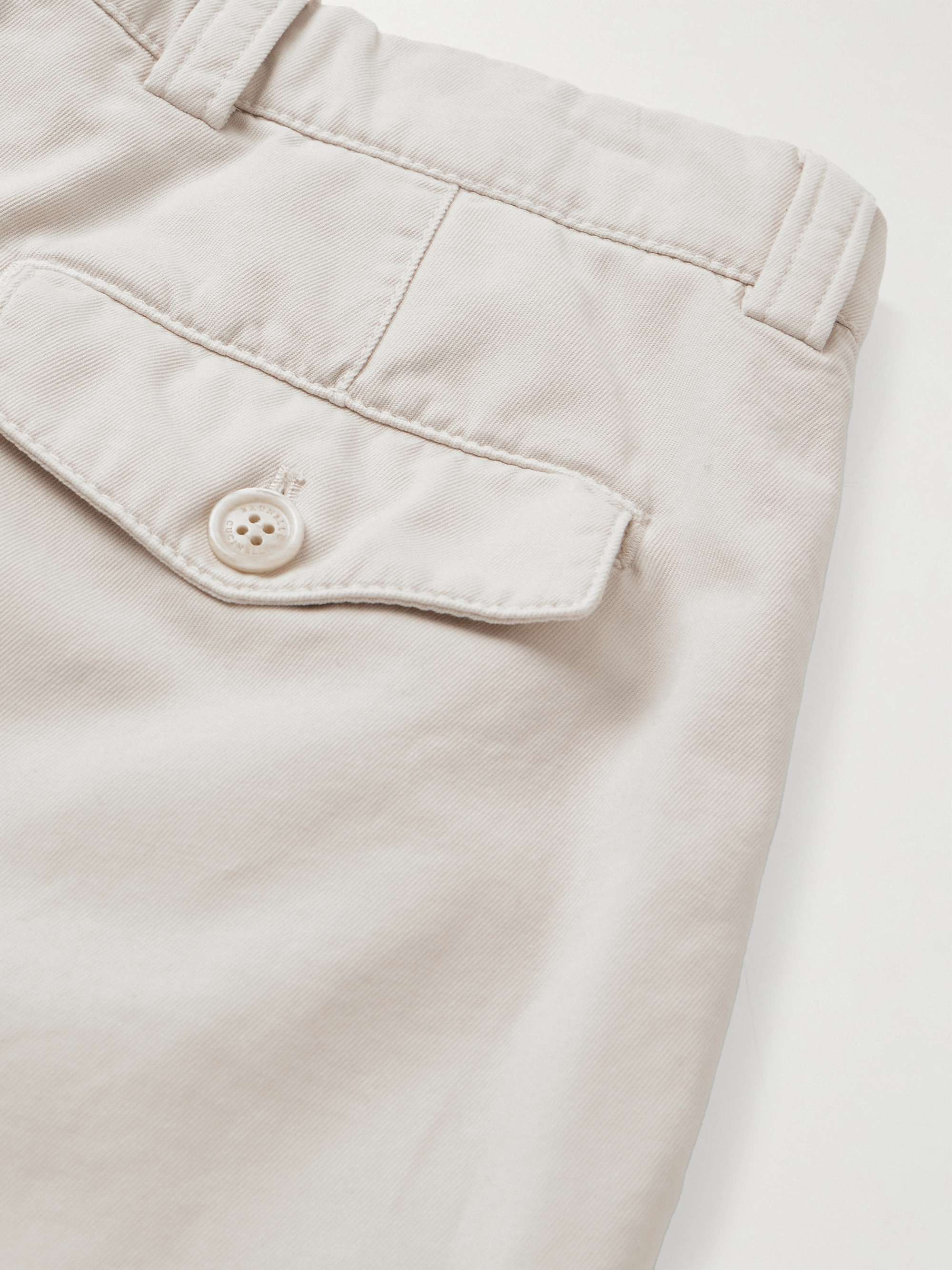BRUNELLO CUCINELLI Straight-Leg Cotton-Twill Trousers