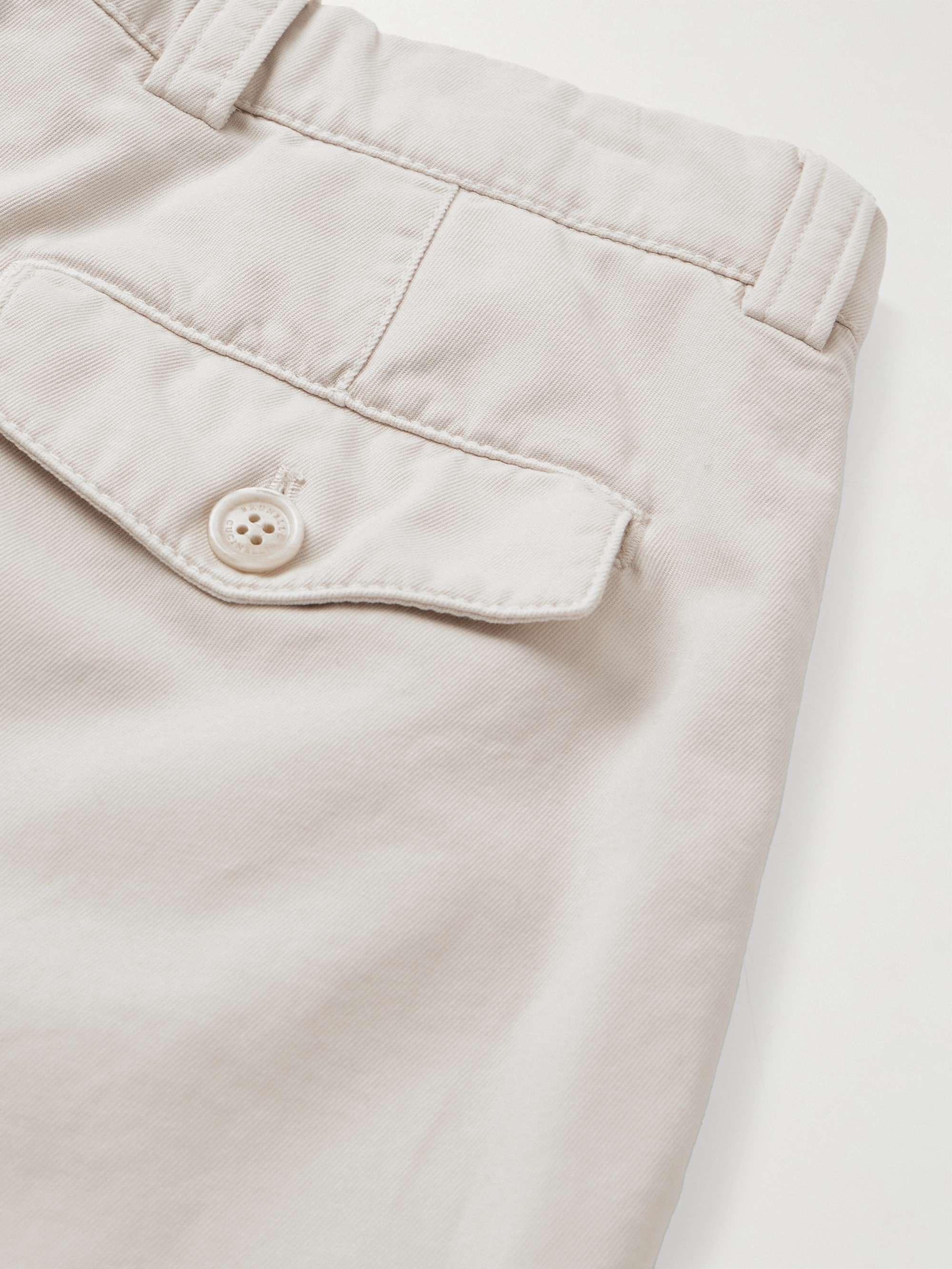 BRUNELLO CUCINELLI Straight-Leg Cotton-Twill Trousers for Men | MR PORTER