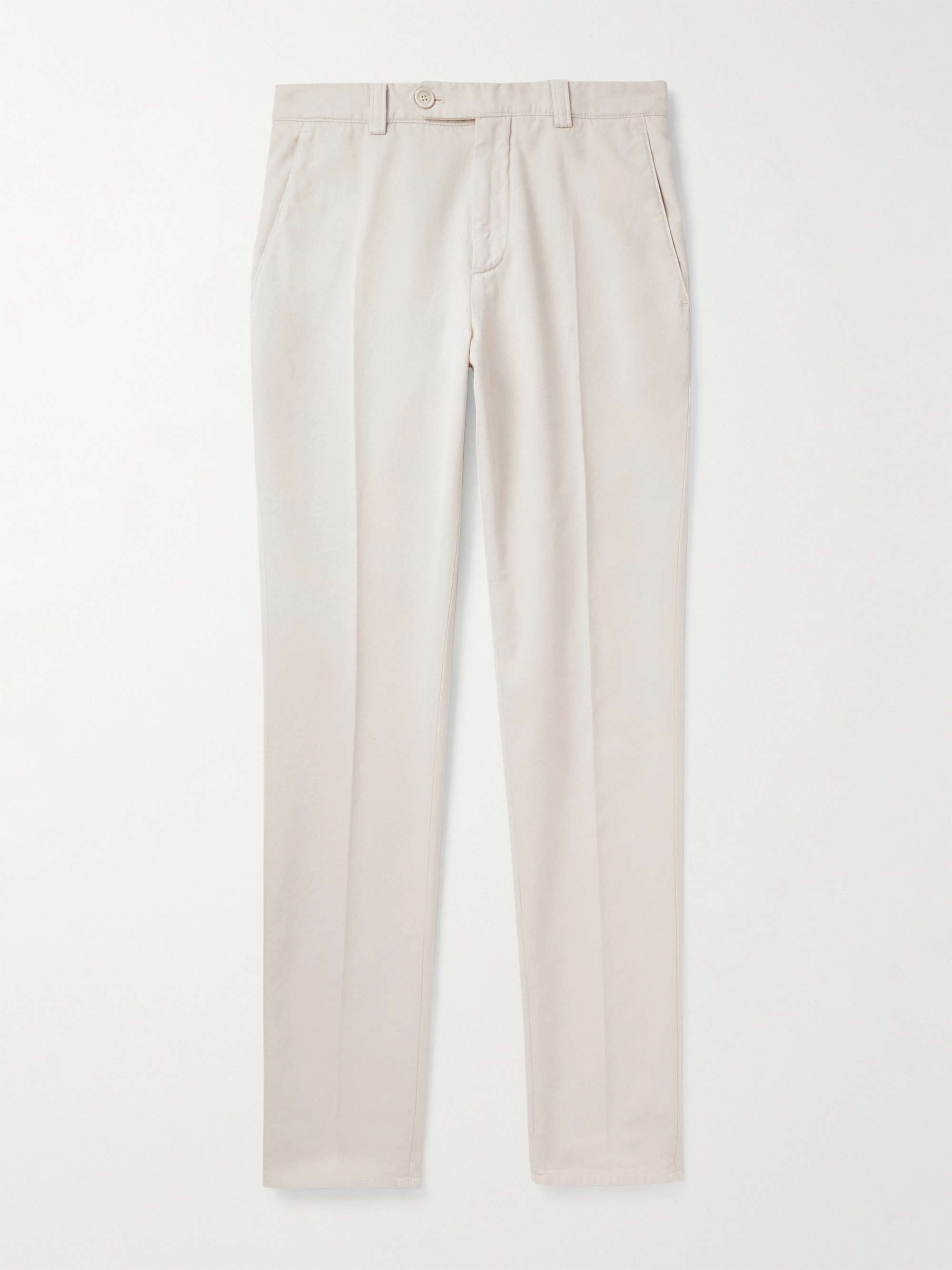 BRUNELLO CUCINELLI Straight-Leg Cotton-Twill Trousers for Men | MR PORTER