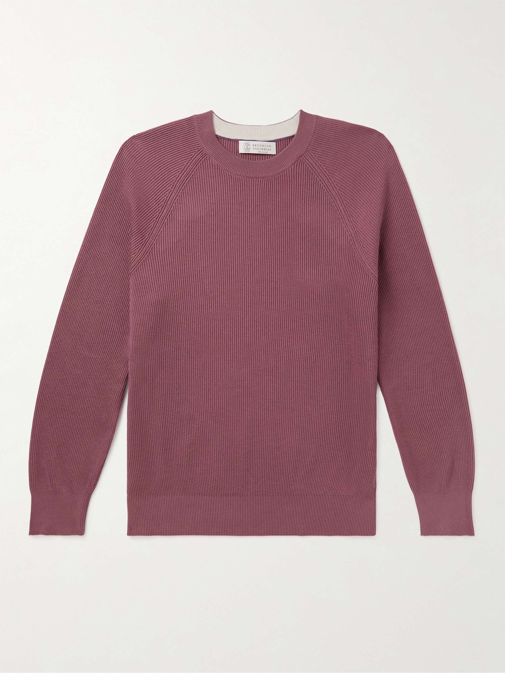 BRUNELLO CUCINELLI Ribbed Cotton Sweater