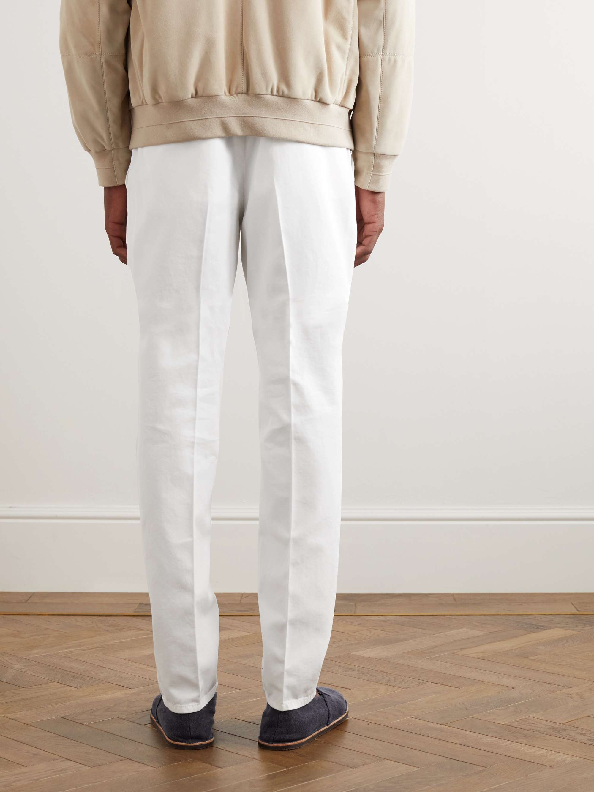 BRUNELLO CUCINELLI Straight-Leg Cotton-Twill Trousers