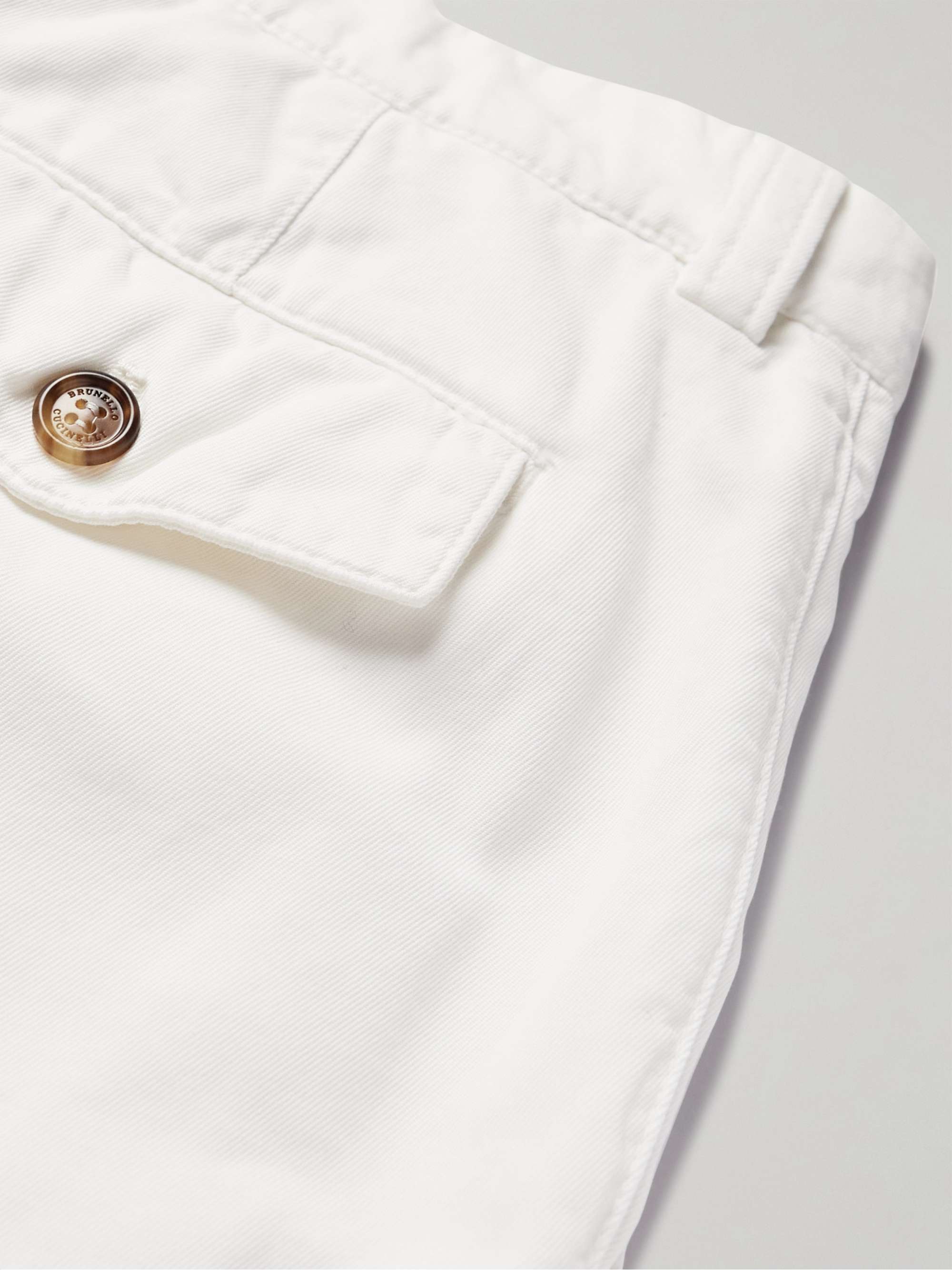 BRUNELLO CUCINELLI Straight-Leg Cotton-Twill Trousers