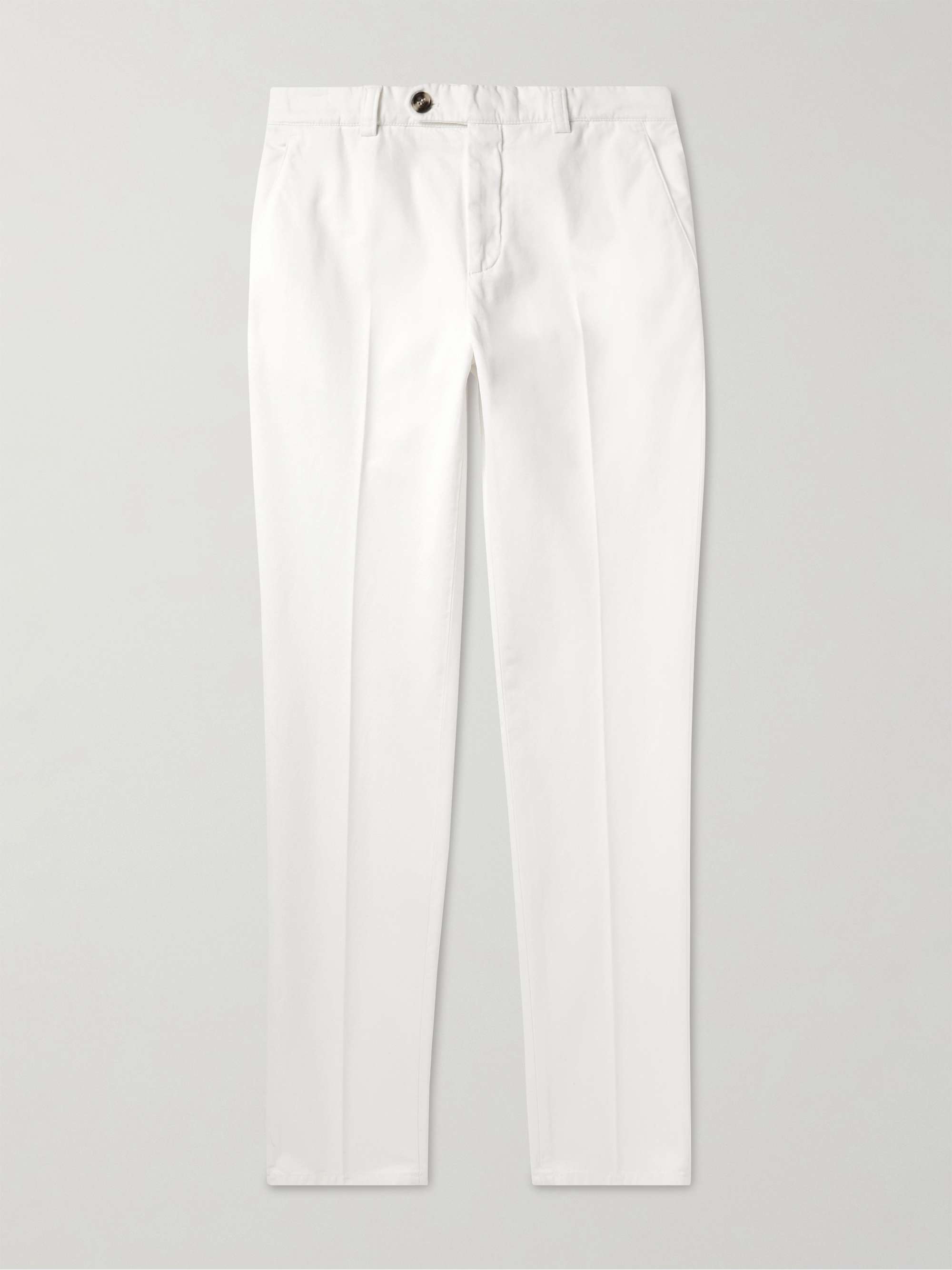 BRUNELLO CUCINELLI Straight-Leg Cotton-Twill Trousers for Men | MR PORTER