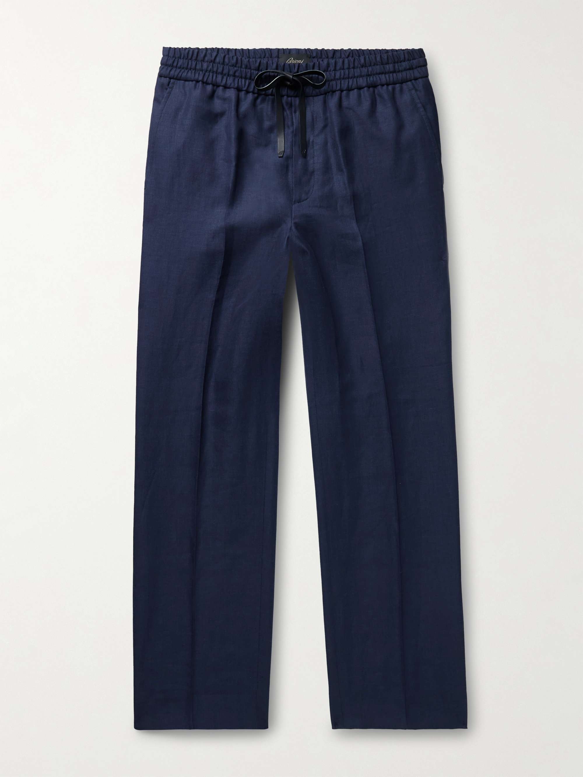 Brioni logo-appliqué trousers - Neutrals