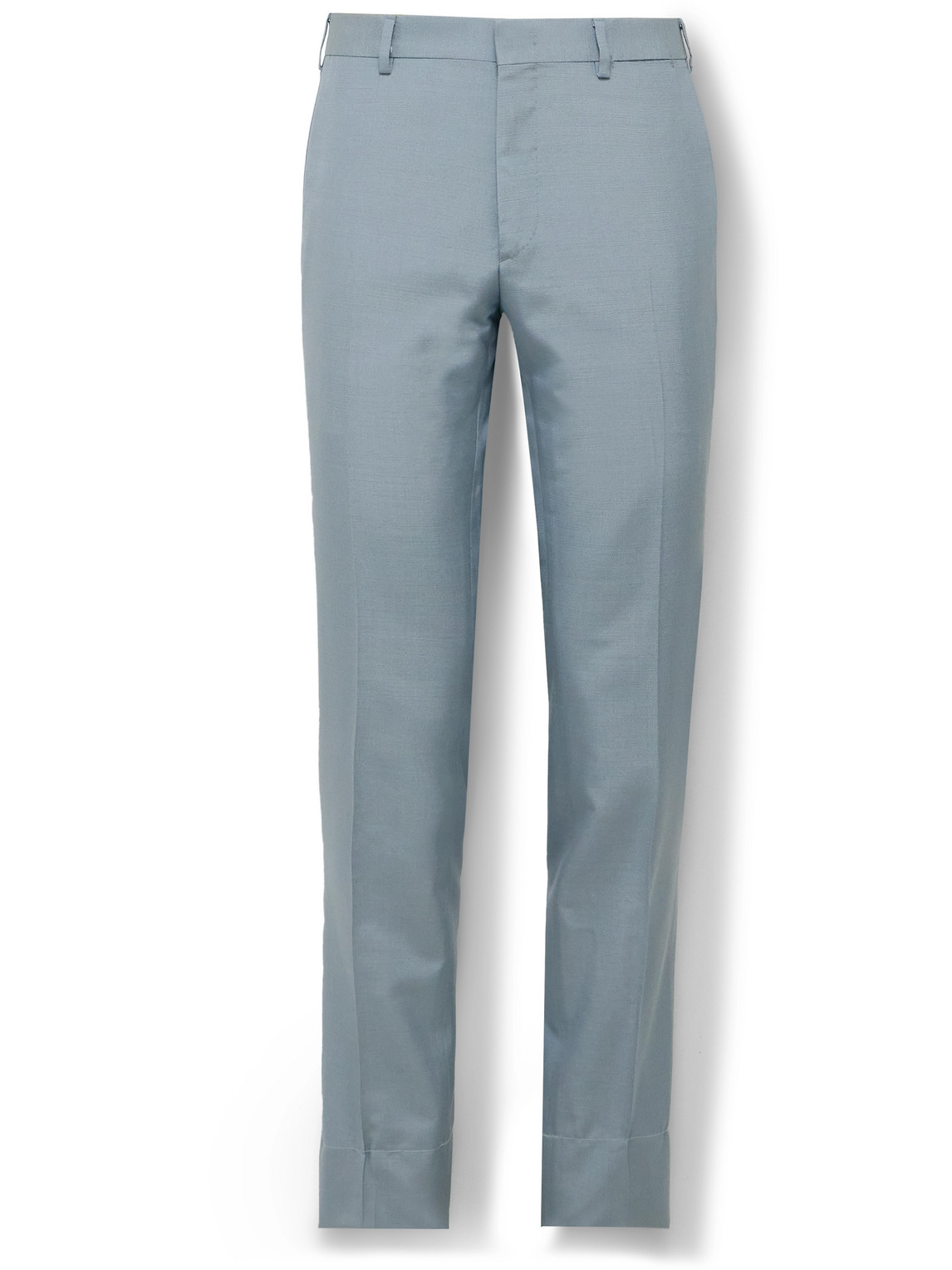 Brioni - Slim-Fit Silk Suit Trousers - Men - Blue - IT 46