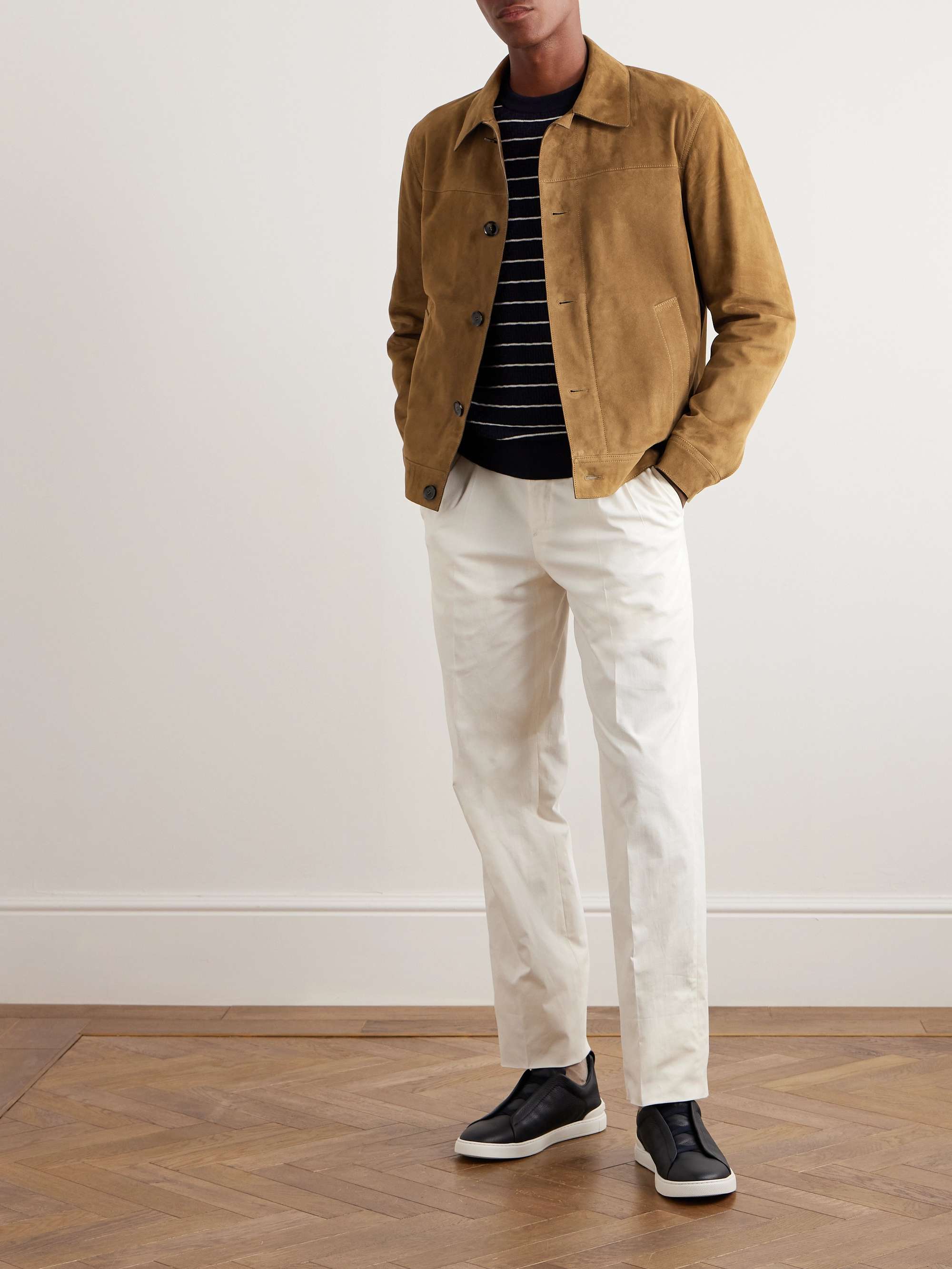 BRIONI Suede Blouson Jacket for Men | MR PORTER