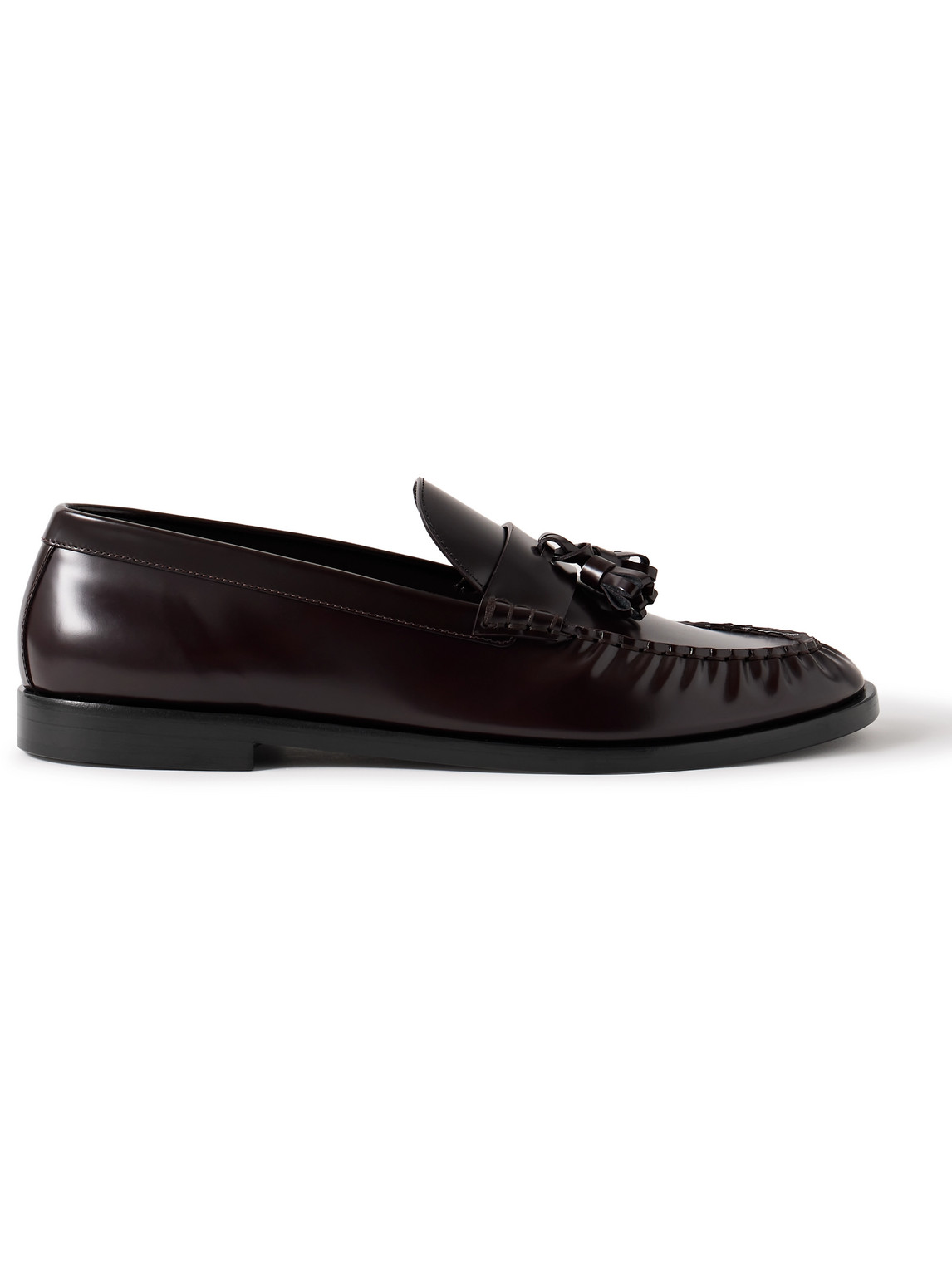 The Row Tasselled Patent-leather Loafers In Brown