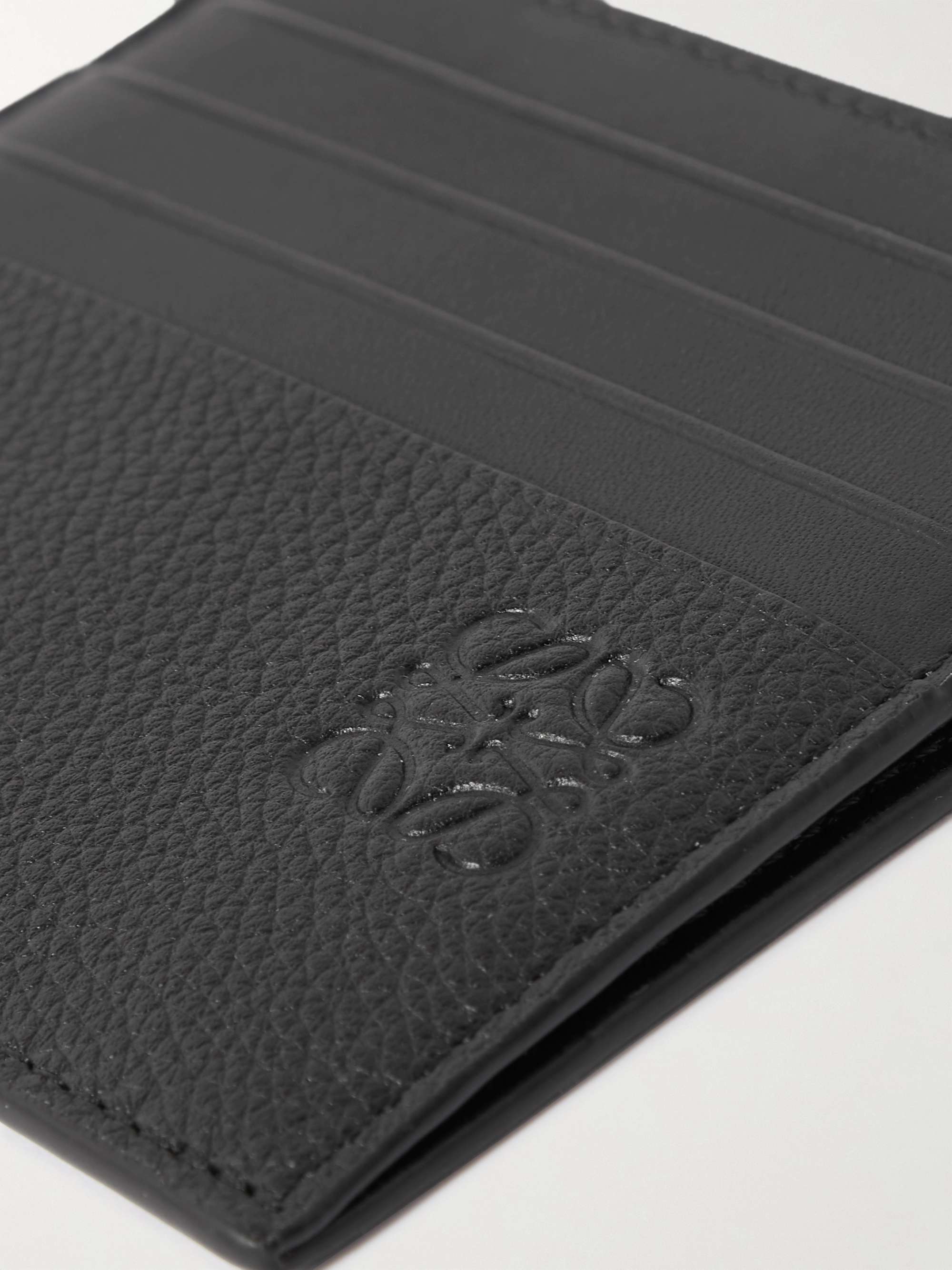 LOEWE Logo-Debossed Full-Grain Leather Cardholder