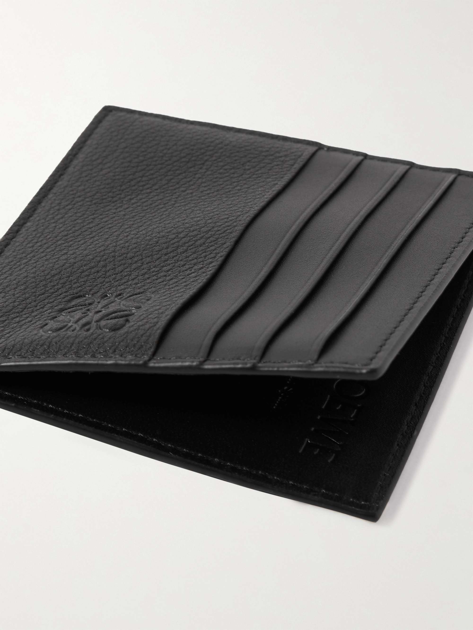 LOEWE Logo-Debossed Full-Grain Leather Cardholder