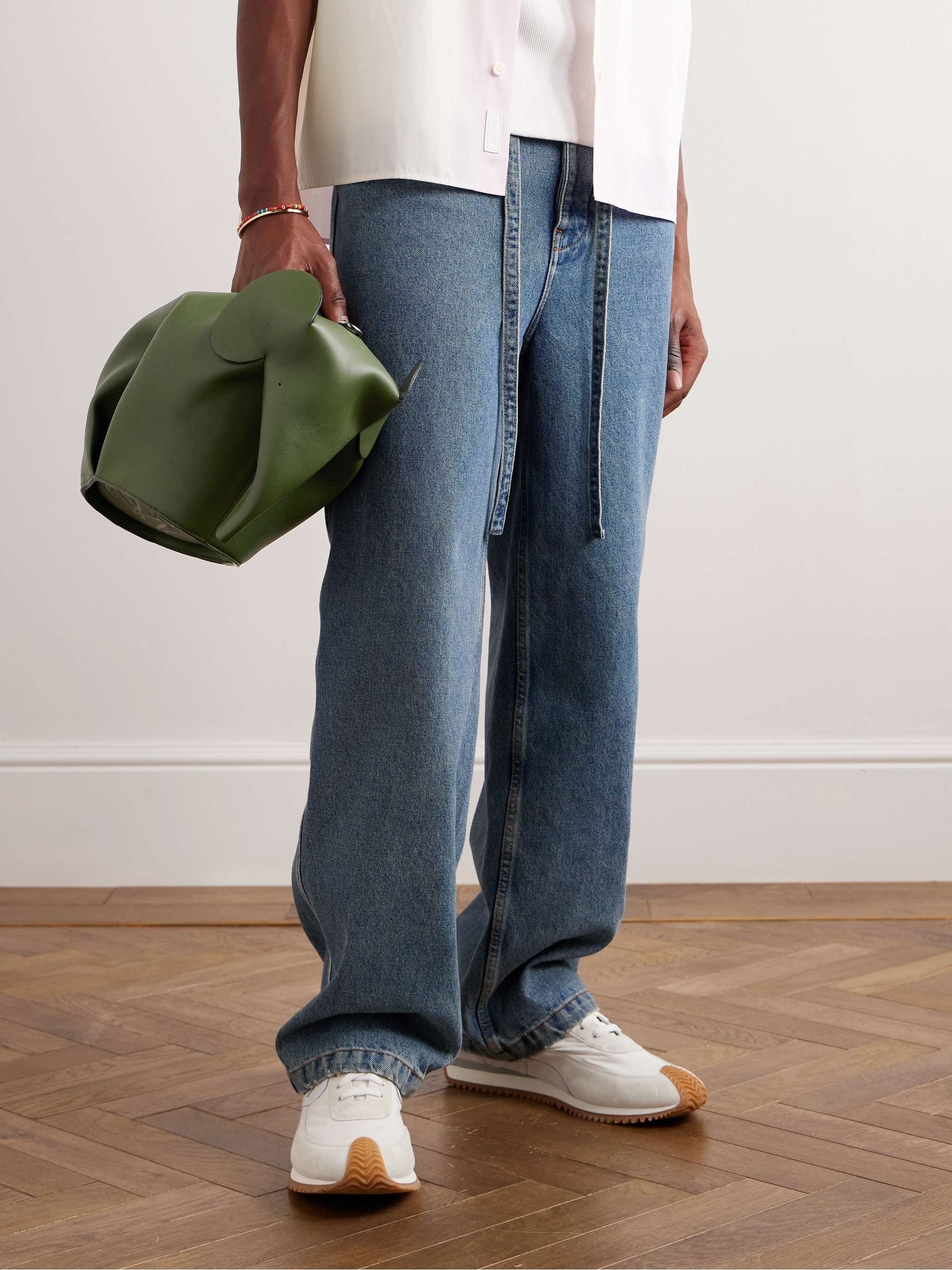 LOEWE Elephant Leather Messenger Bag