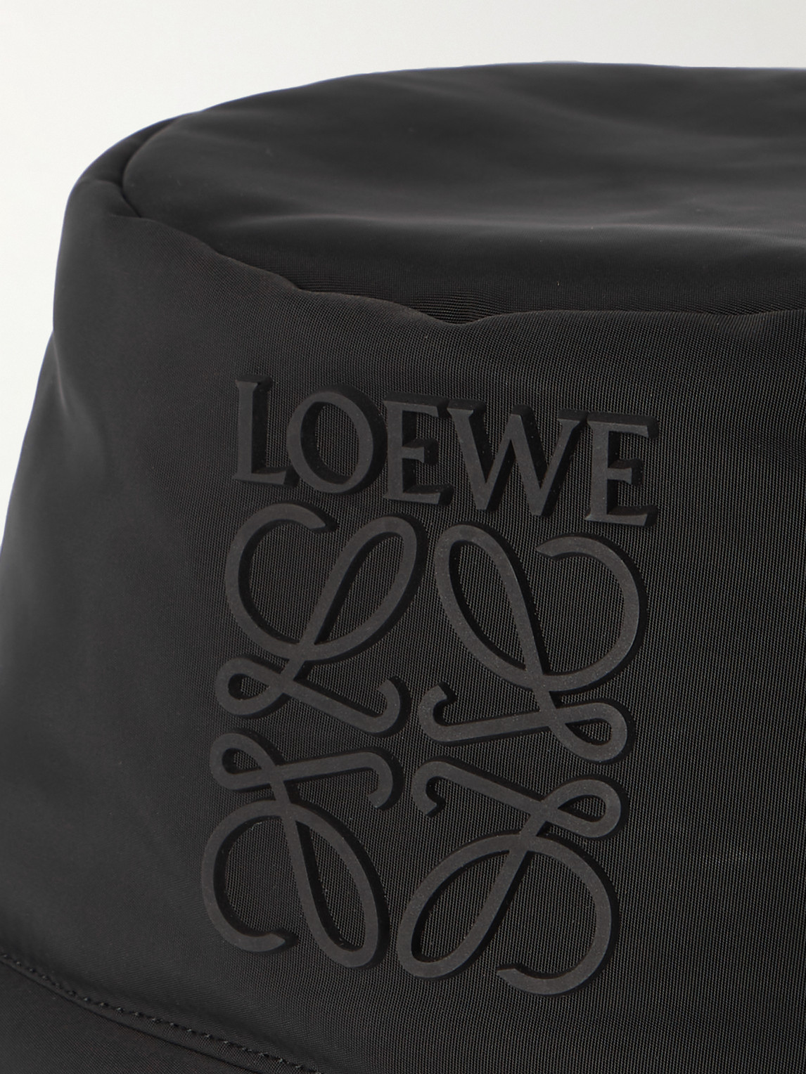 Shop Loewe Logo-appliquéd Padded Nylon Bucket Hat In Black