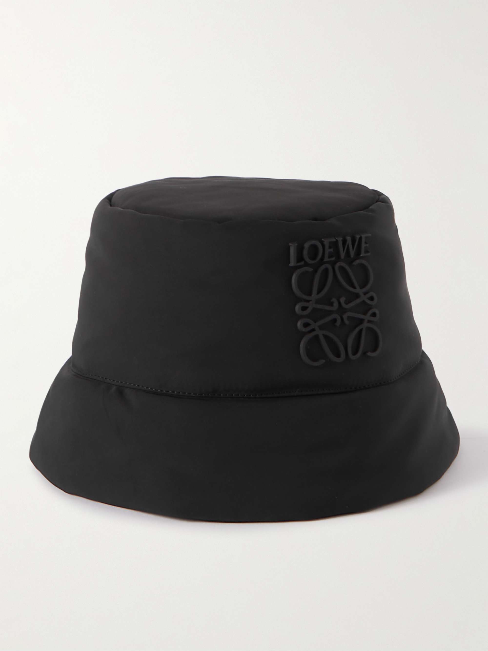 LOEWE ムートン バケットハット ロゴ刺繍入り | ミスターポーター