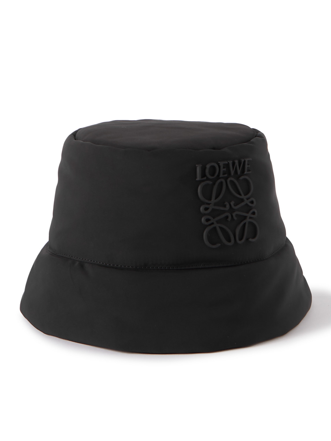 Shop Loewe Logo-appliquéd Padded Nylon Bucket Hat In Black