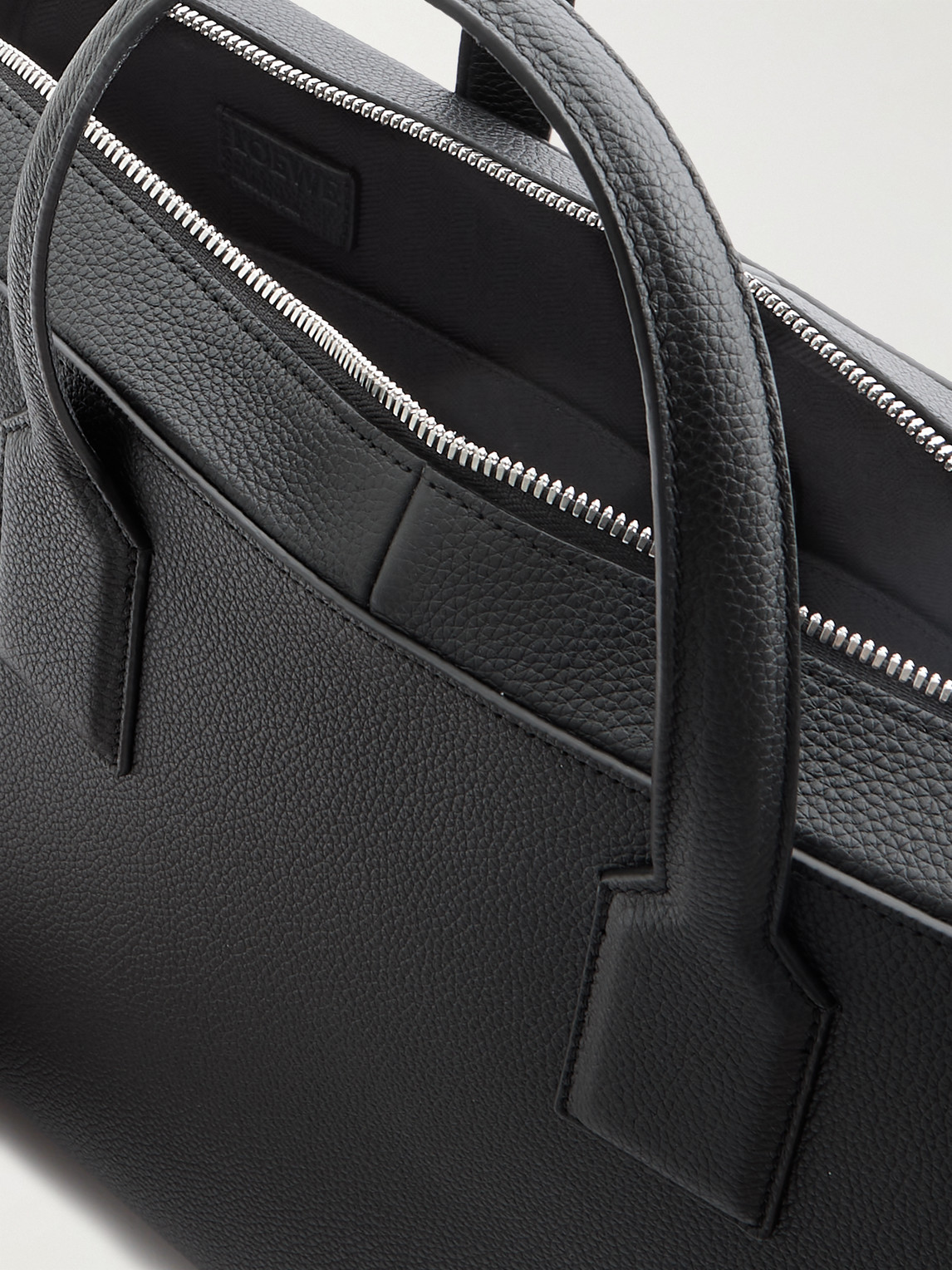 Loewe Goya Full-grain Leather Briefcase In Black