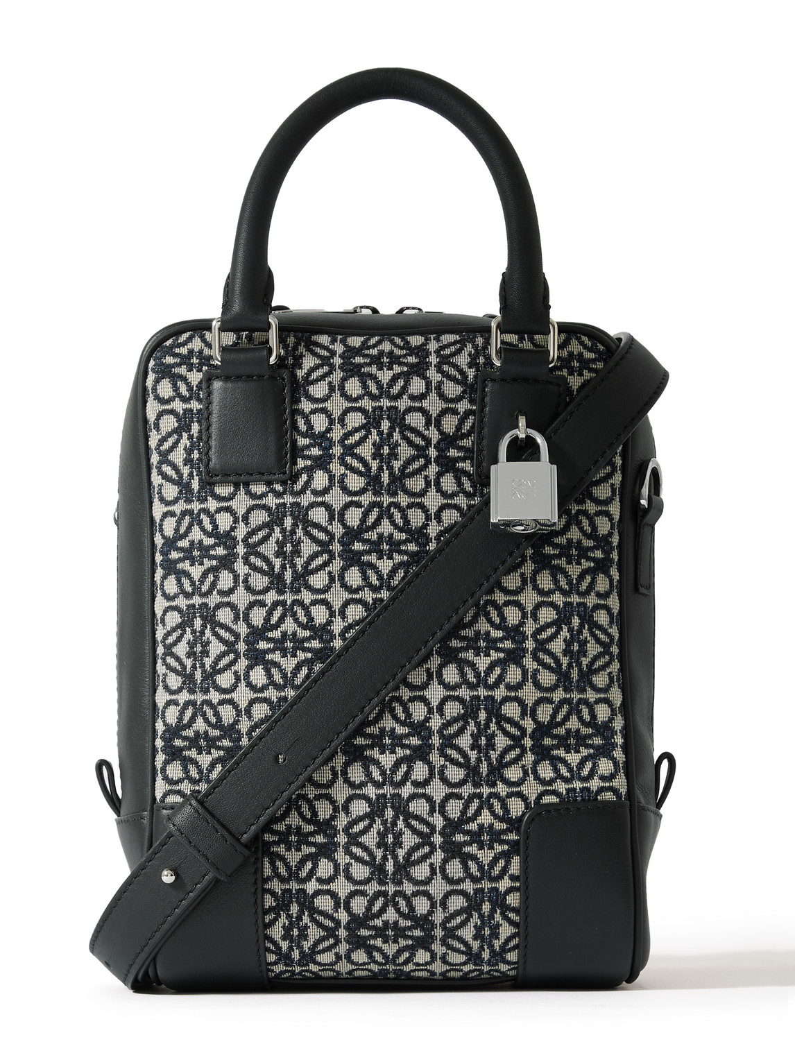 Loewe Amazona 15 Leather-trimmed Logo-jacquard Canvas Messenger Bag In ...