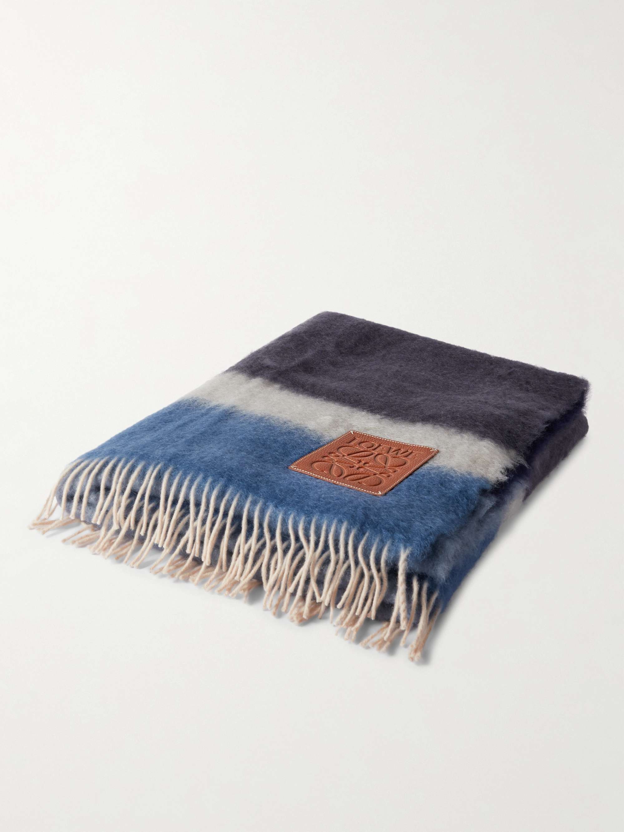 Loewe - Logo-Appliquéd Two-Tone Mohair-Blend Cushion Loewe