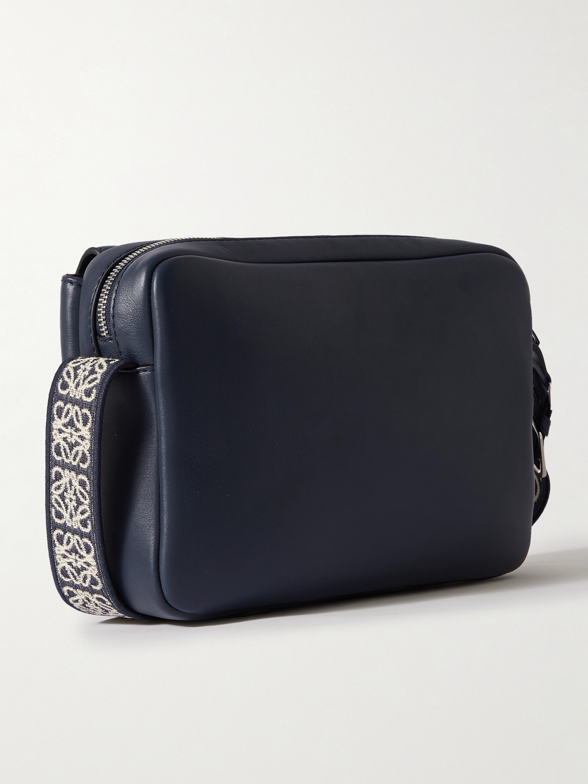 Shop Loewe Military Leather Messenger Bag In Blue