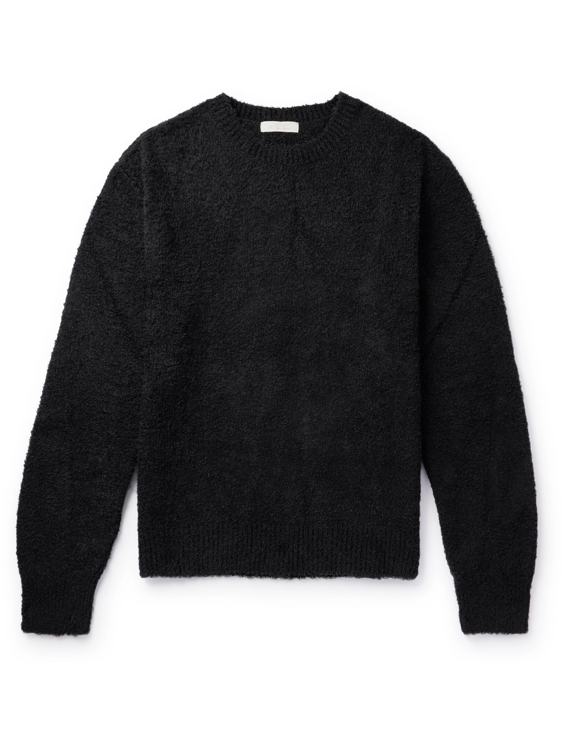 Mfpen Black Furry Sweater In Furry Black