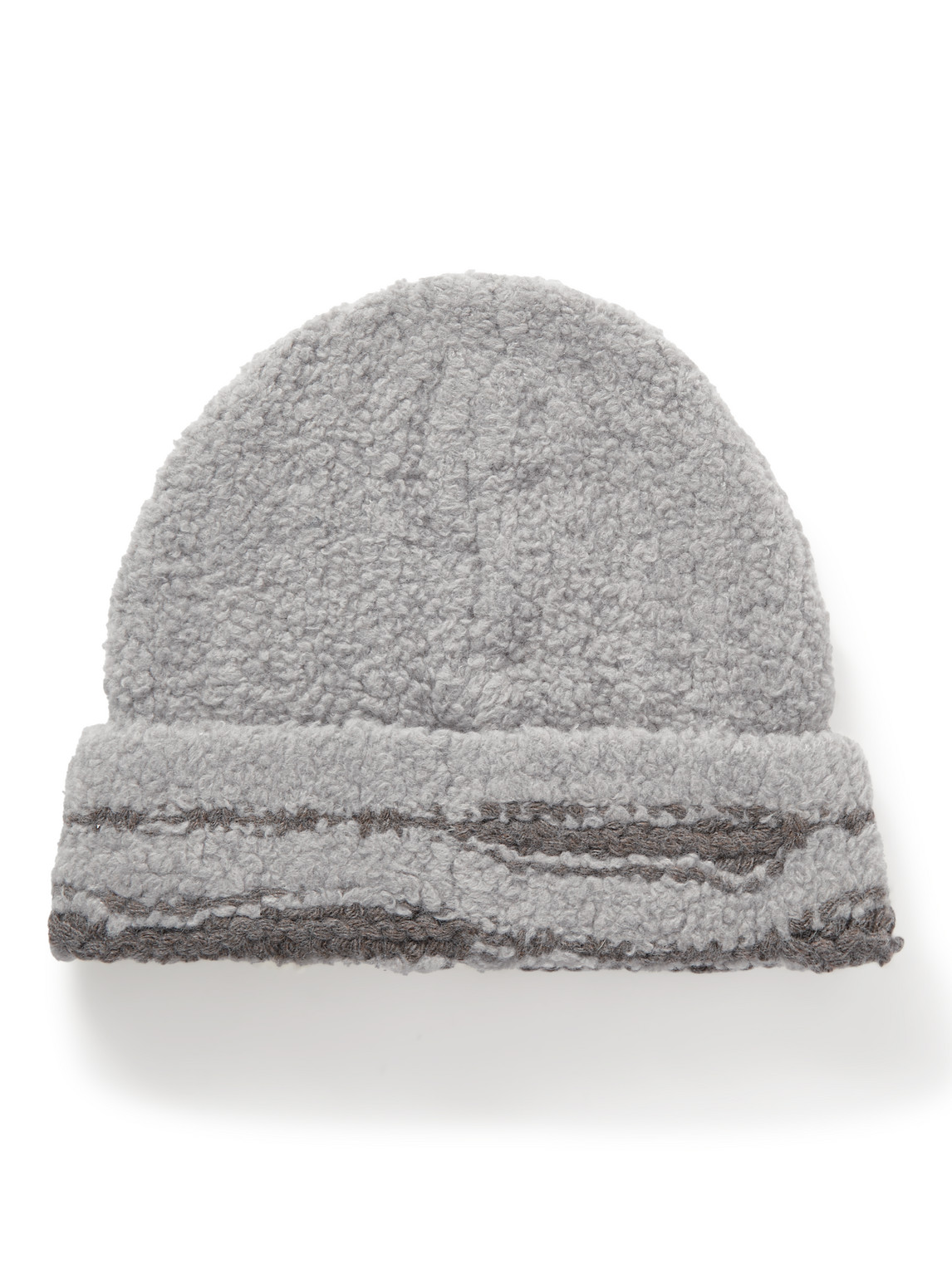 Mfpen Review Bouclé Wool-blend Beanie In Gray