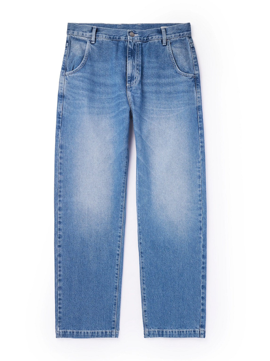 Mfpen Regular Slim-fit Straight-leg Organic Jeans In Blue