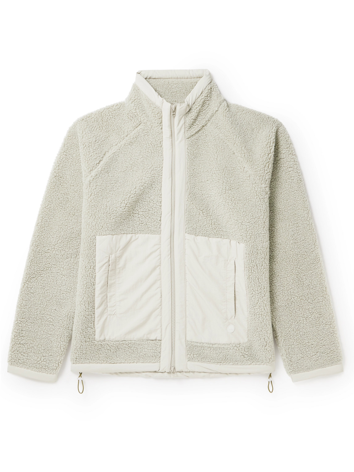 Folk Signal Shell-trimmed Fleece Jacket In Neutrals