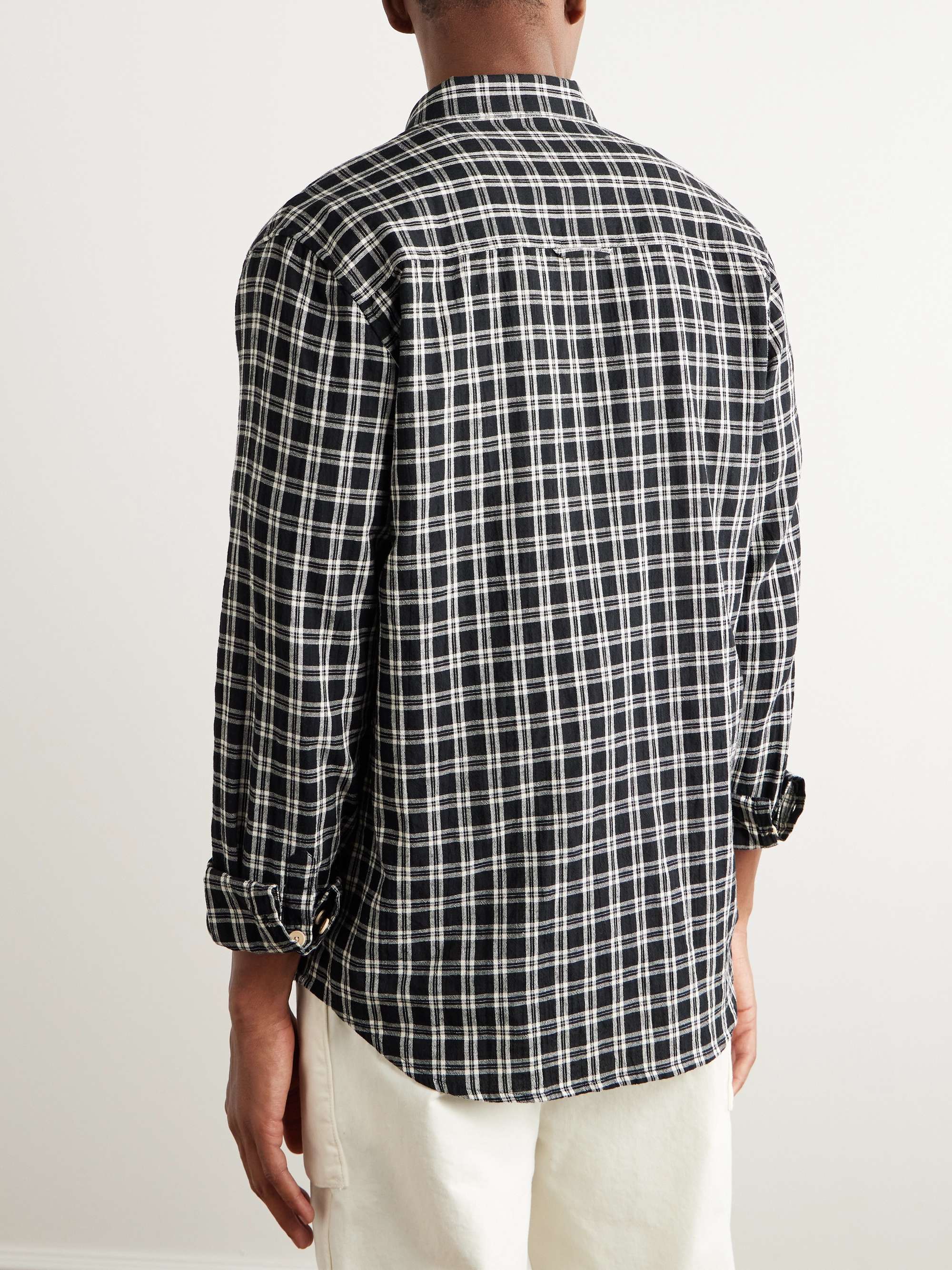 FOLK Button-Down Collar Checked Cotton-Flannel Shirt for Men | MR PORTER