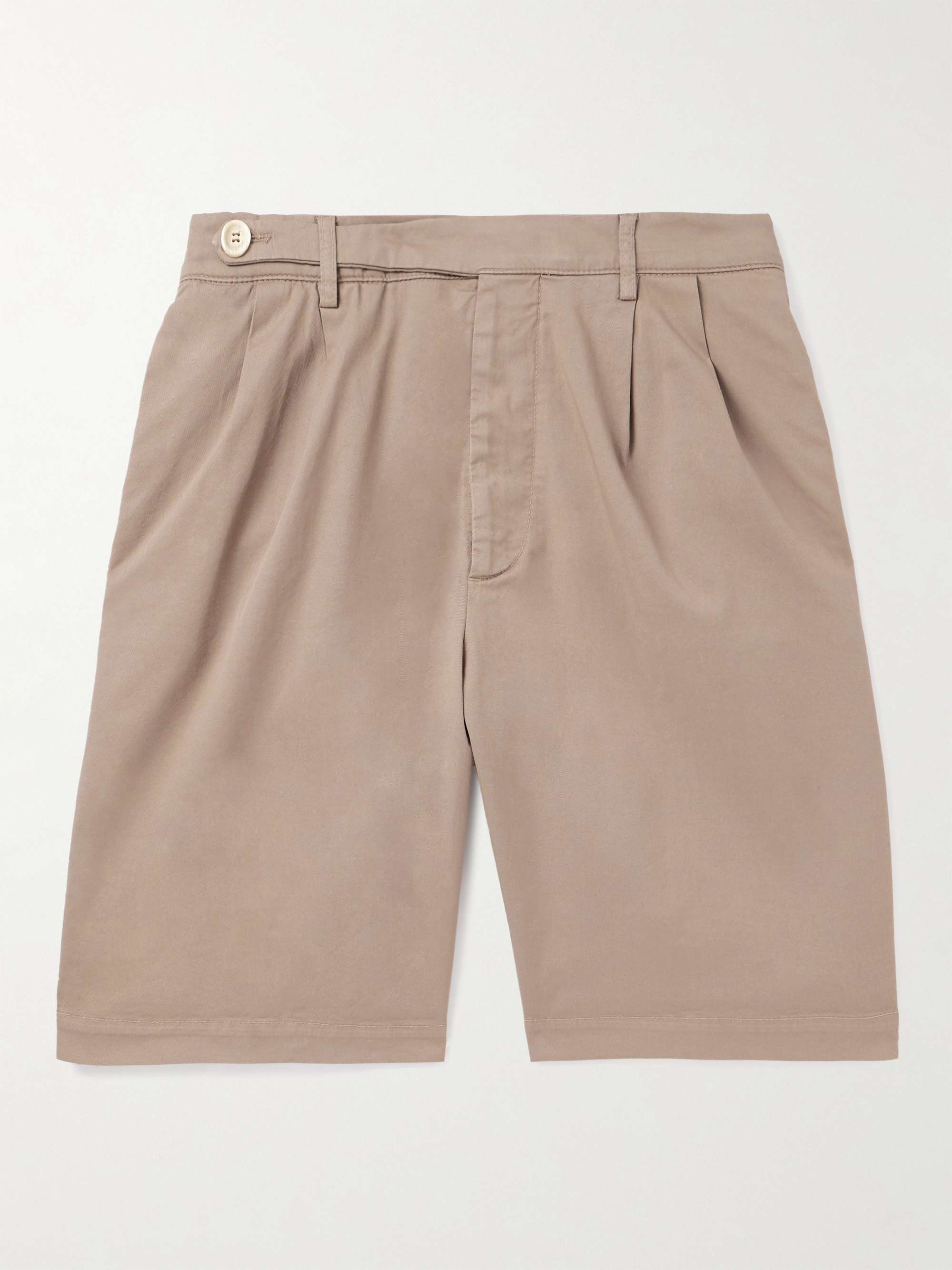 Bermuda Shorts In Stretch Twill - Feather Tan