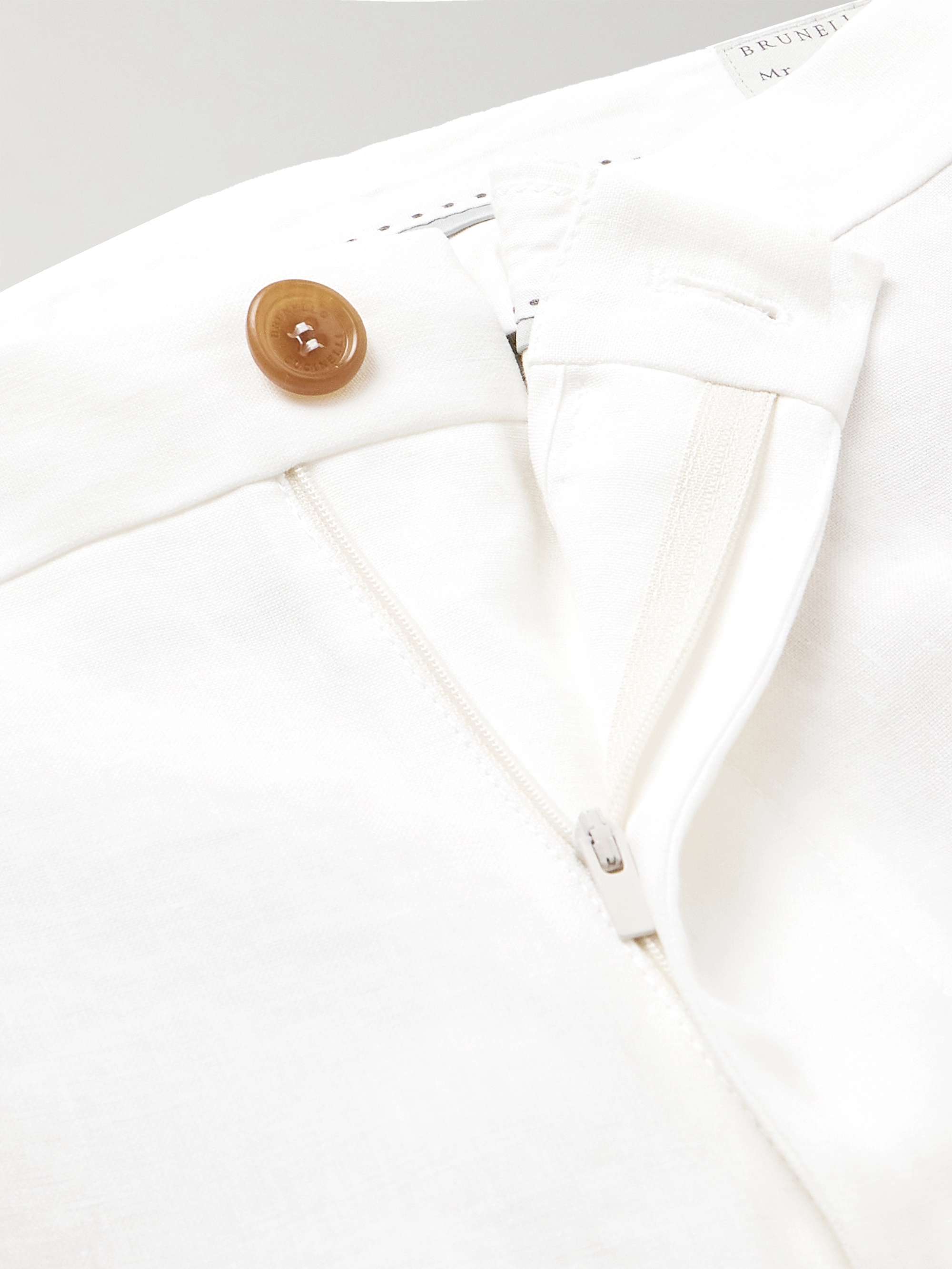 BRUNELLO CUCINELLI Straight-Leg Linen Bermuda Shorts