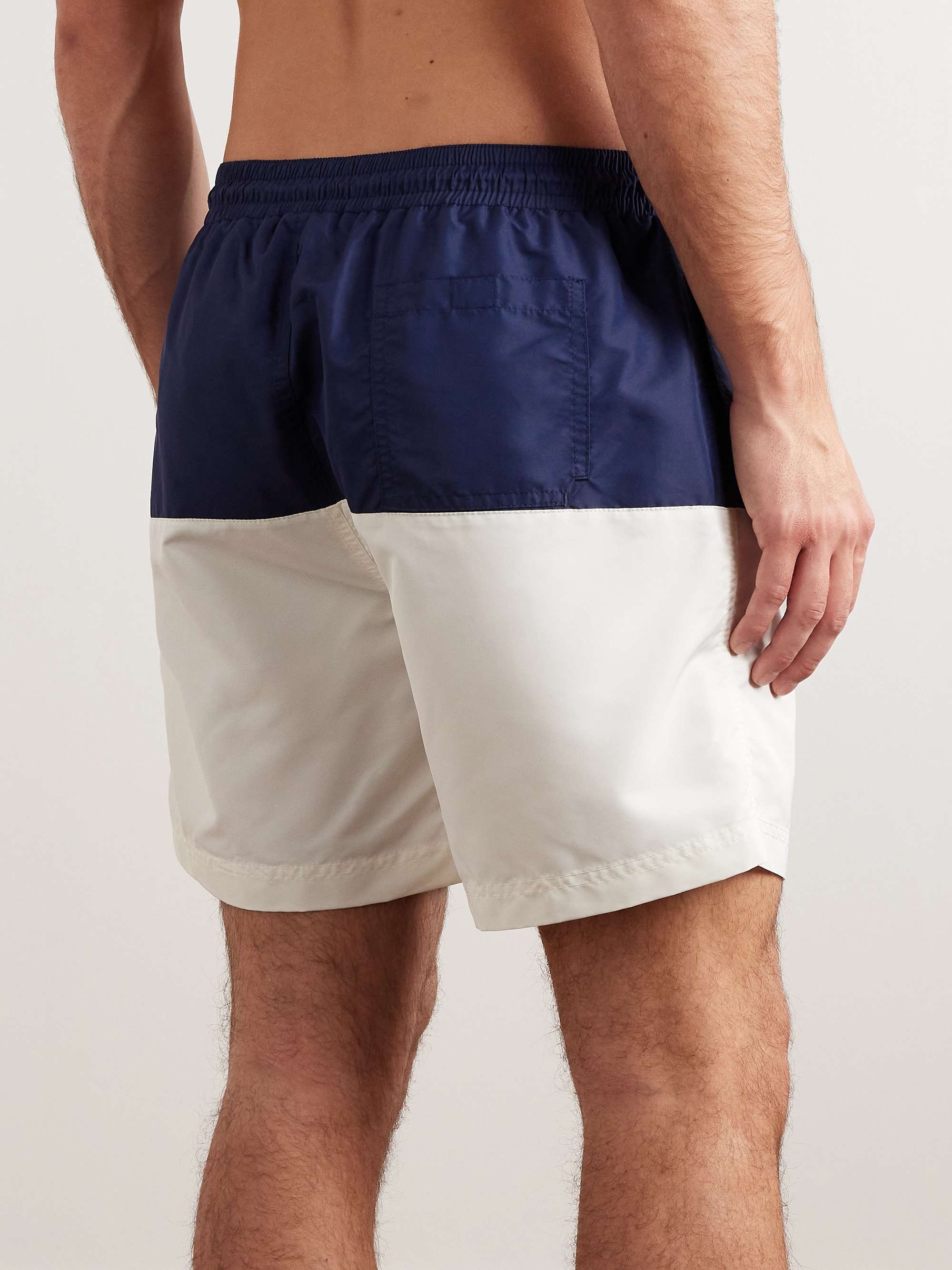 BRUNELLO CUCINELLI Straight-Leg Long-Length Colour-Block Swim Shorts