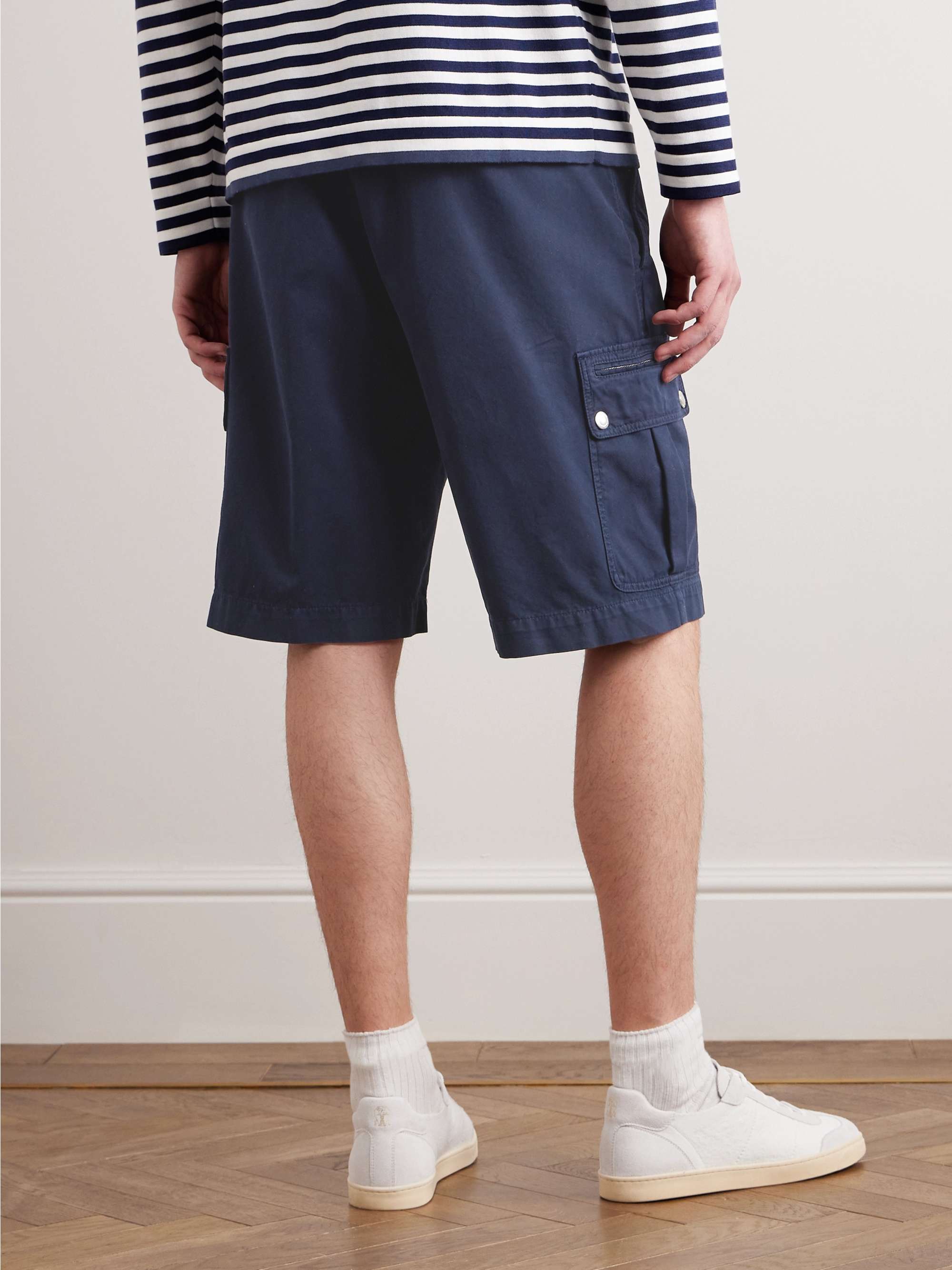 BRUNELLO CUCINELLI Straight-Leg Cotton-Twill Cargo Shorts