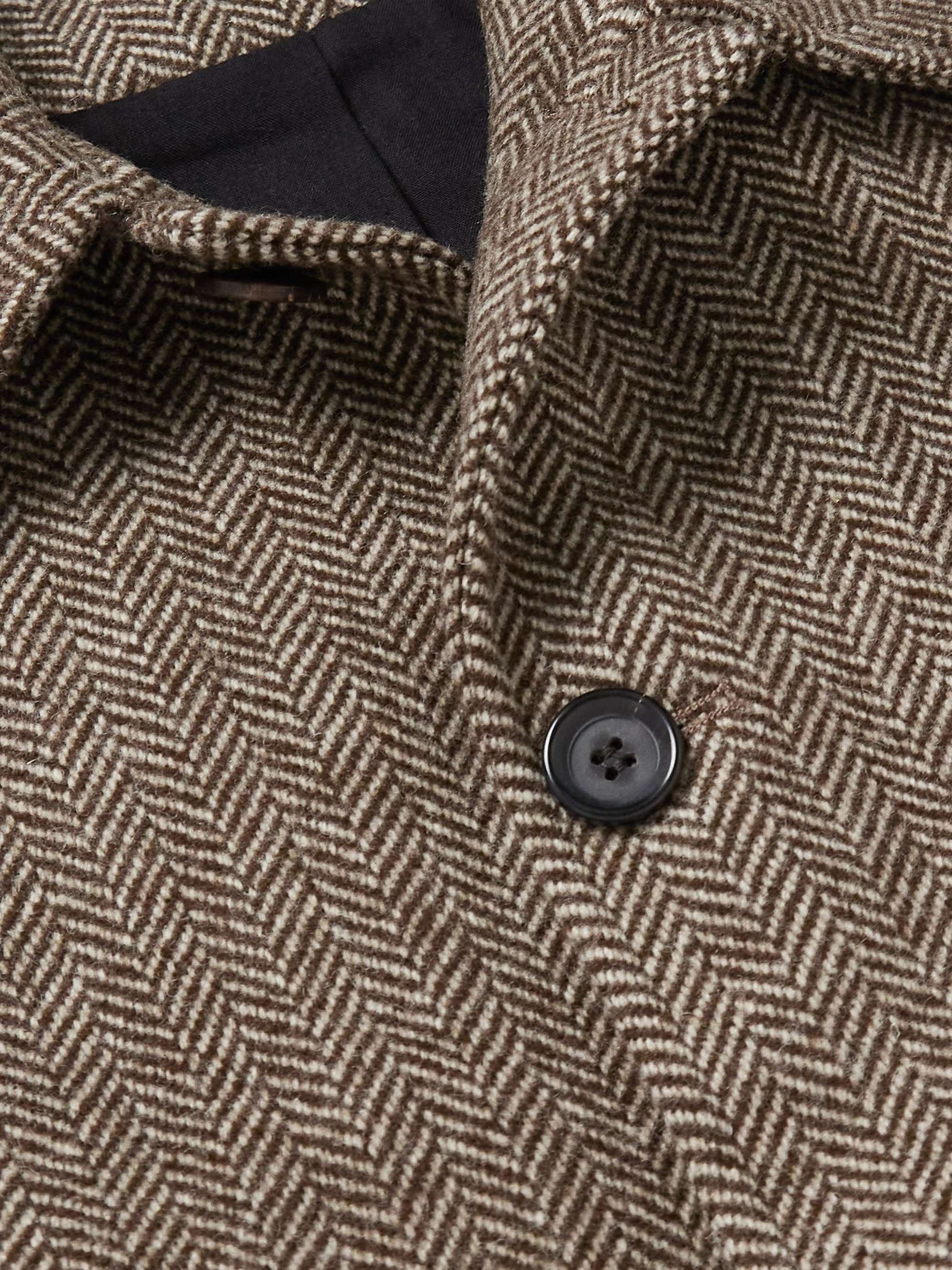 OLIVER SPENCER Linfield Herringbone Wool Bomber Jacket for Men | MR PORTER