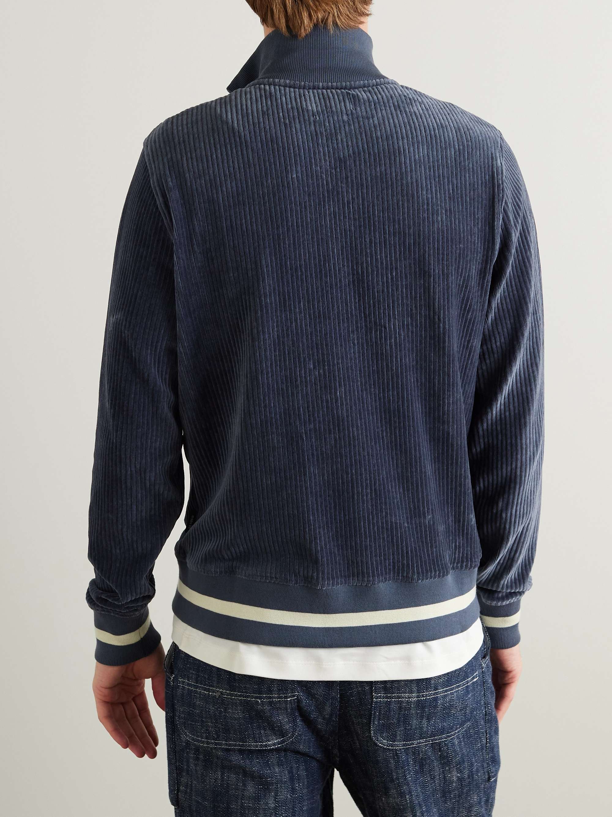 OLIVER SPENCER Calstock Organic Cotton-Blend Corduroy Track Jacket
