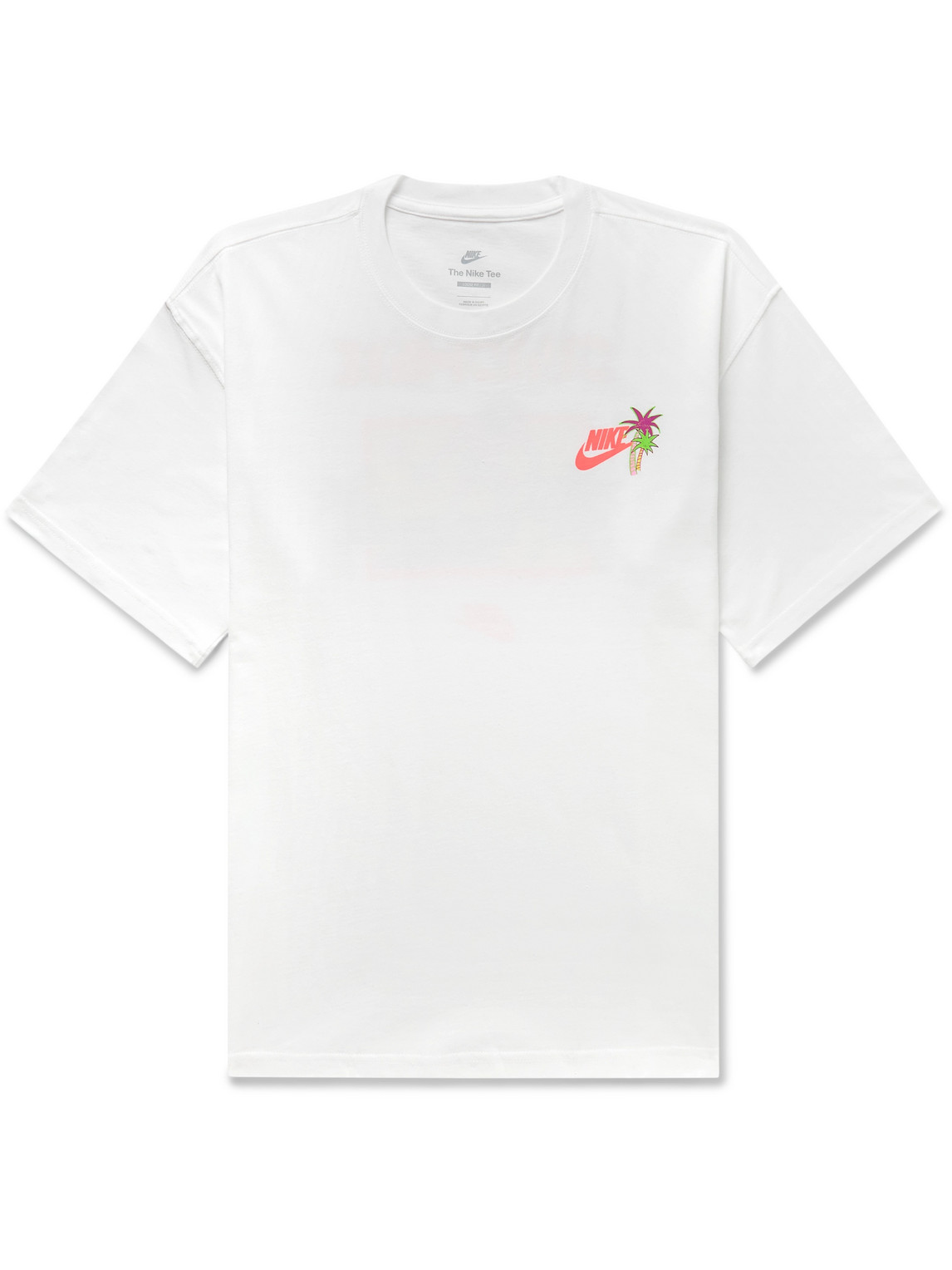 Nike Sportswear Logo-appliquéd Printed Cotton-jersey T-shirt In White