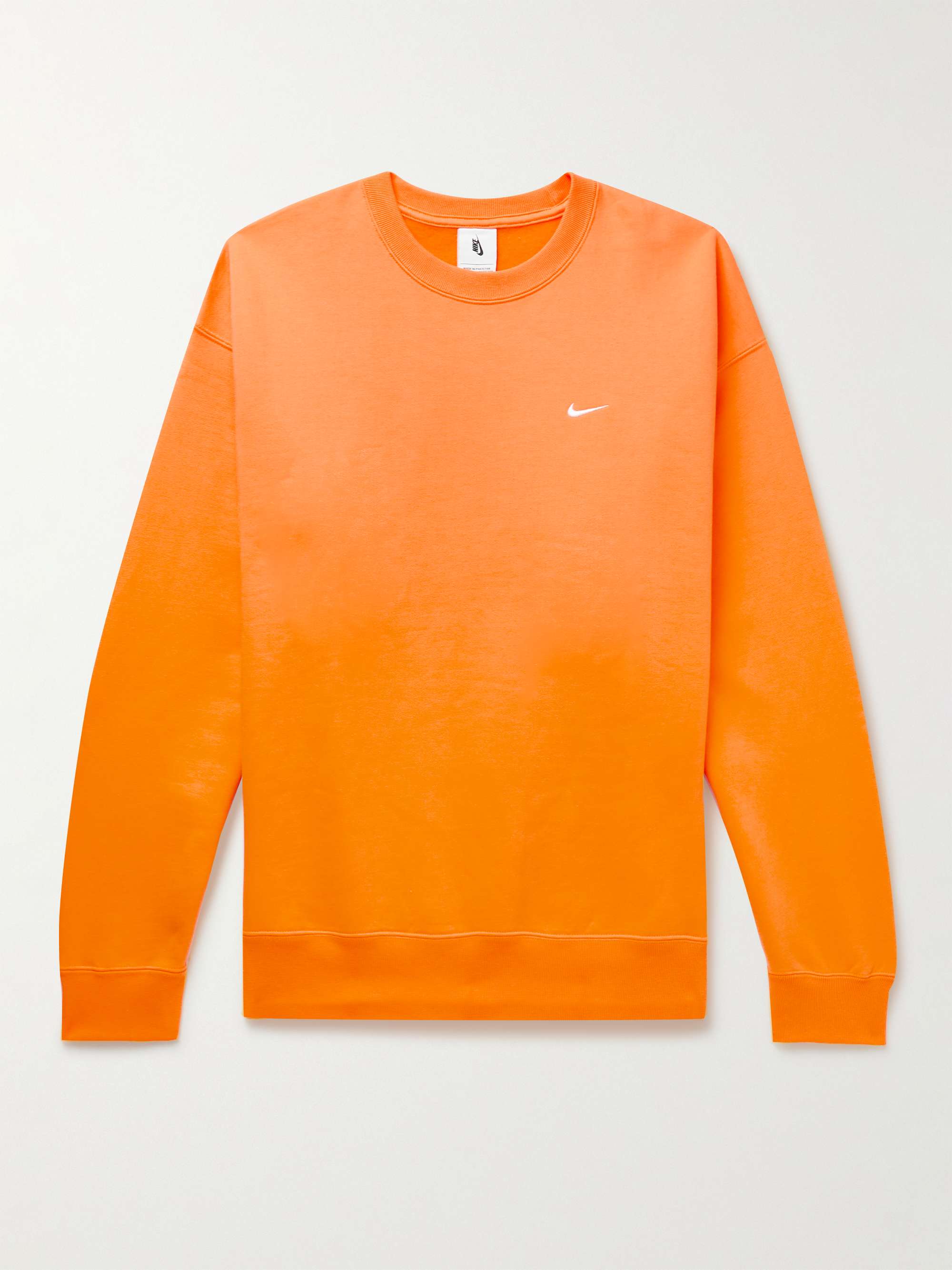 NIKE Solo Swoosh Cotton-Blend Jersey Sweatshirt for Men | MR PORTER