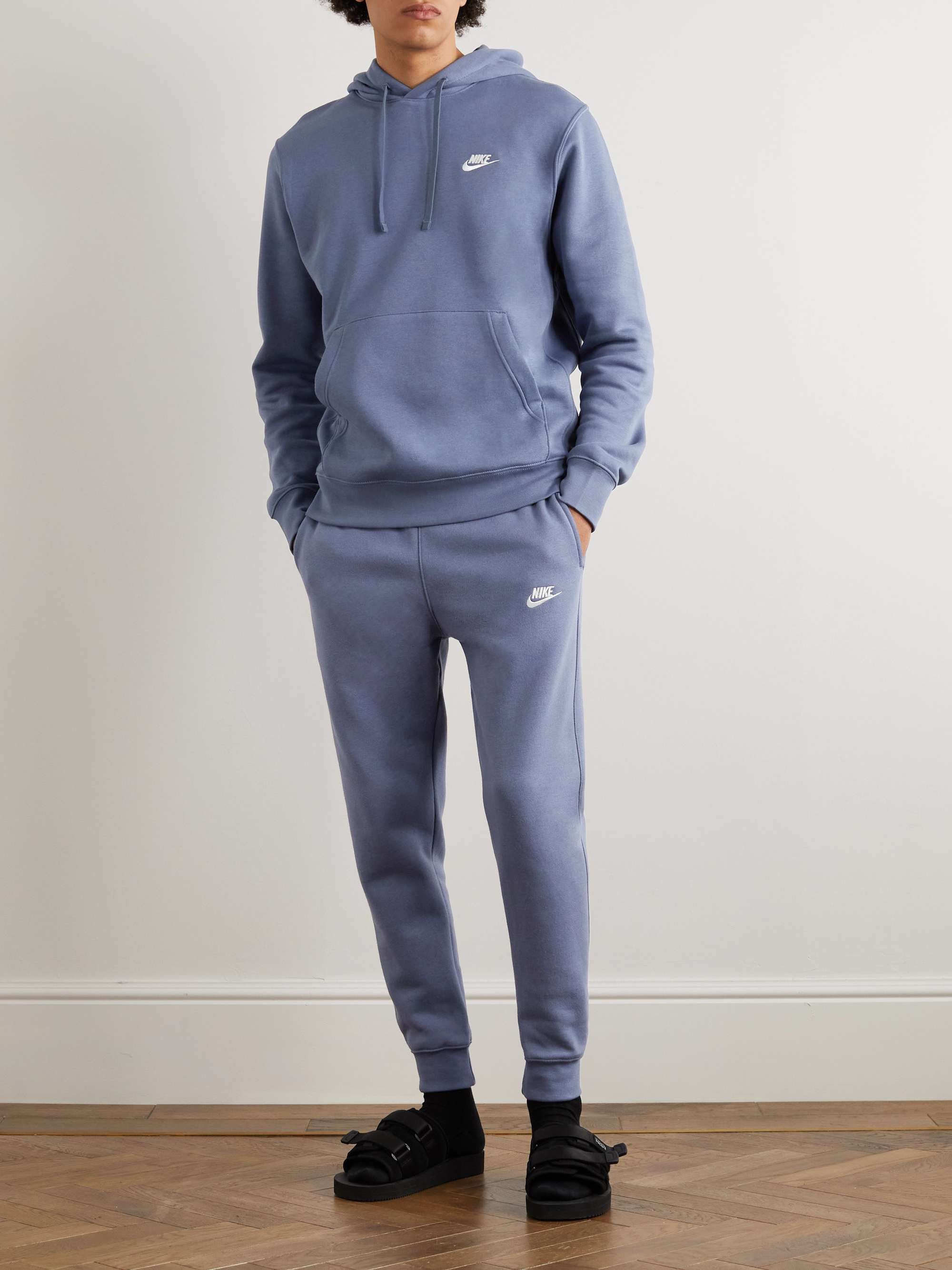 NIKE NSW Tapered Cotton-Blend Jersey Sweatpants
