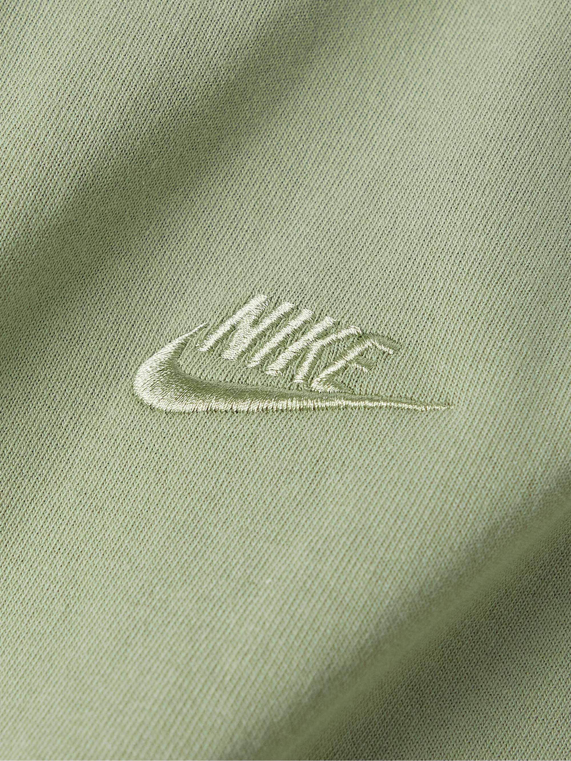 NIKE Sportswear Premium Essentials Logo-Embroidered Cotton-Jersey T-Shirt