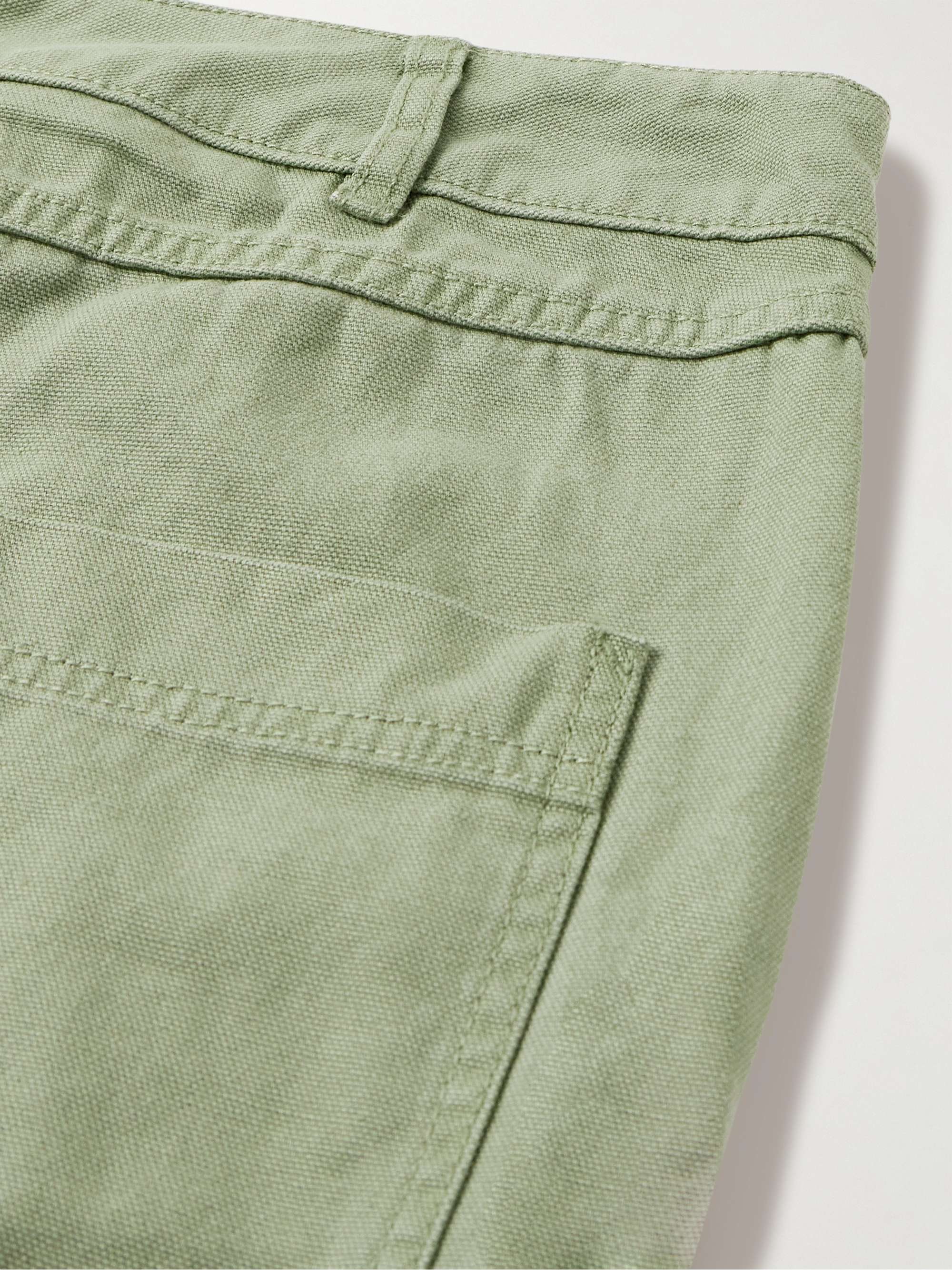 NIKE Straight-Leg Logo-Embroidered Cotton-Canvas Trousers
