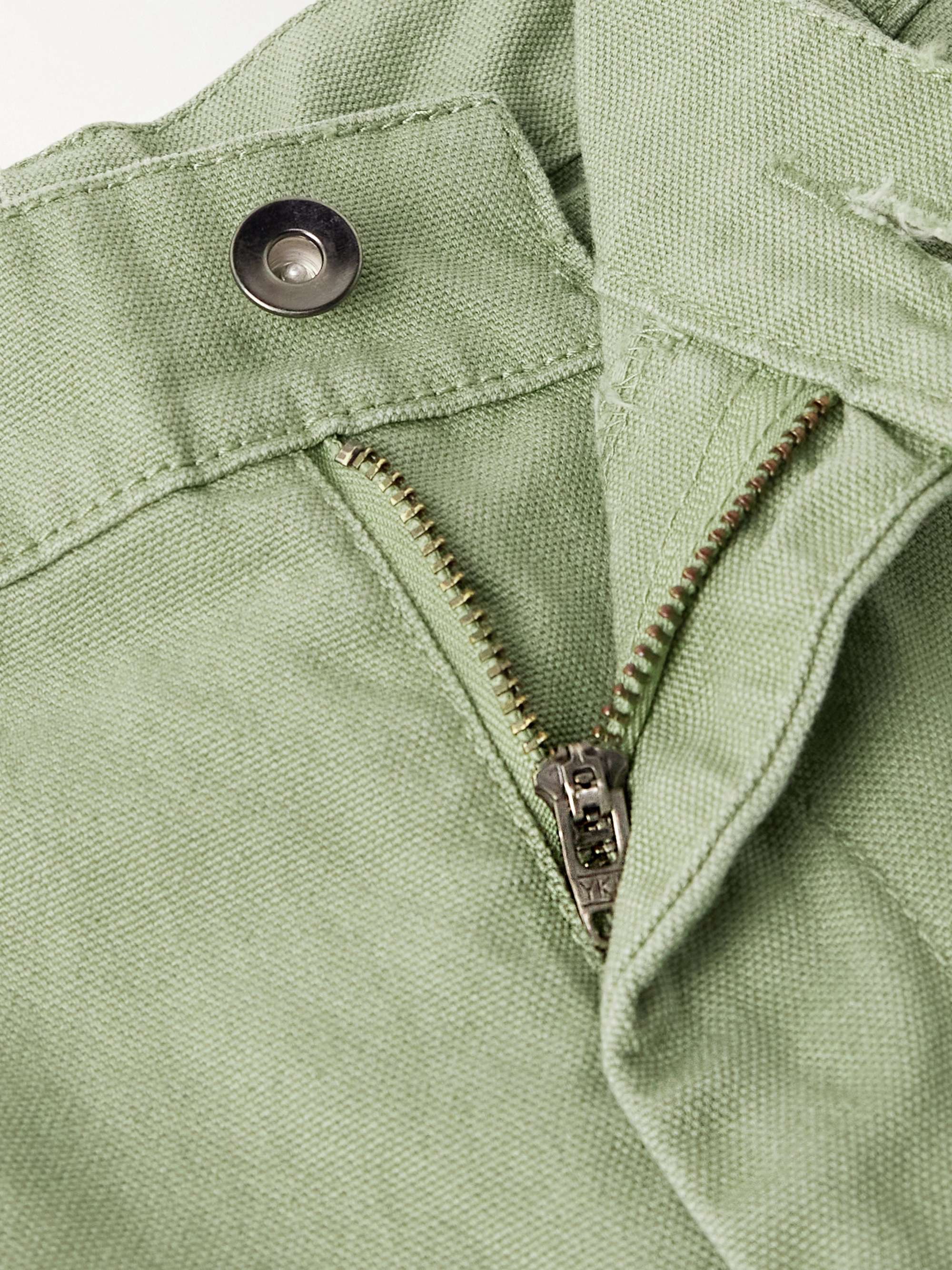 NIKE Straight-Leg Logo-Embroidered Cotton-Canvas Trousers