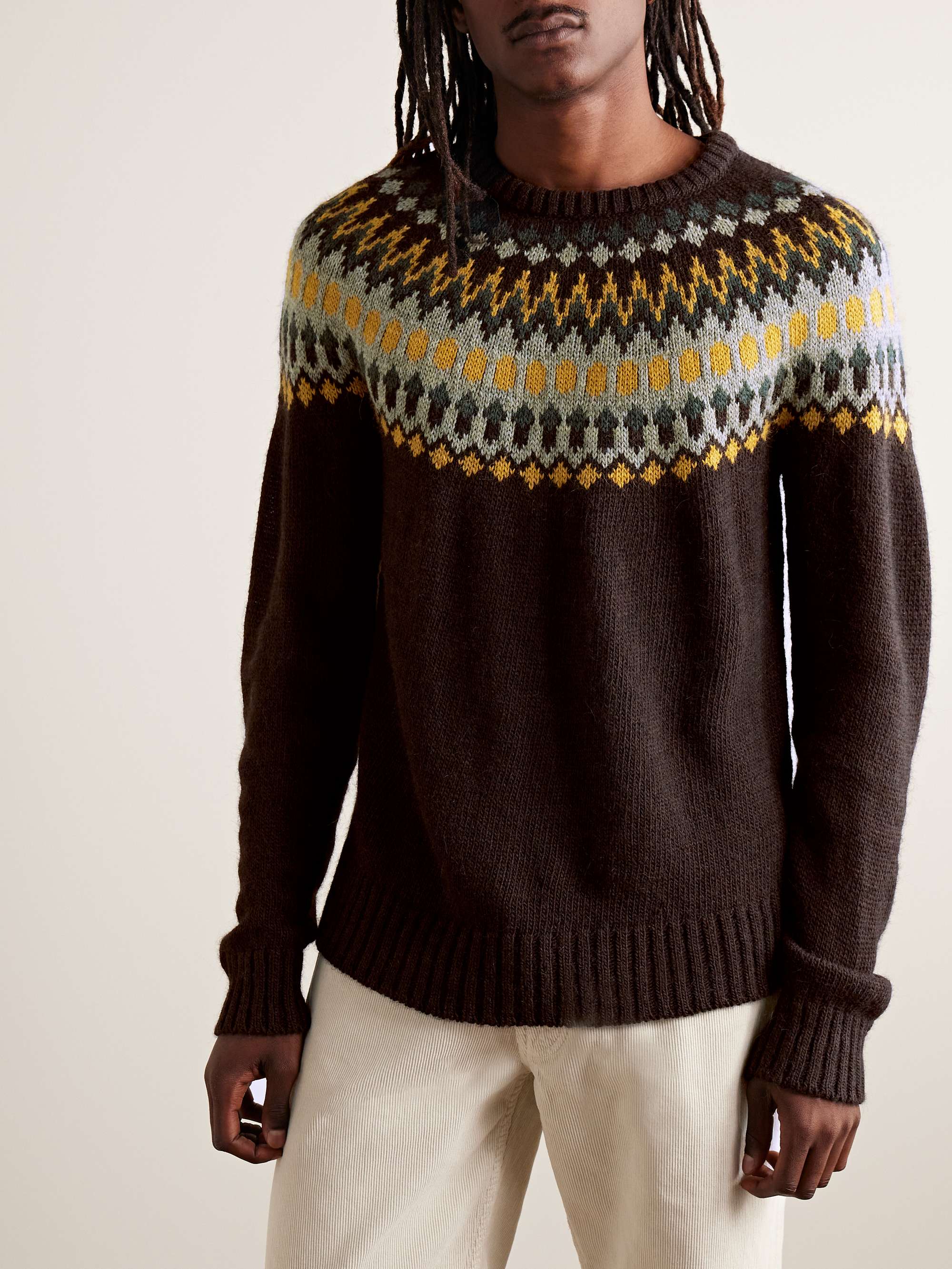 YMC Fair Isle Jacquard-Knit Sweater for Men | MR PORTER
