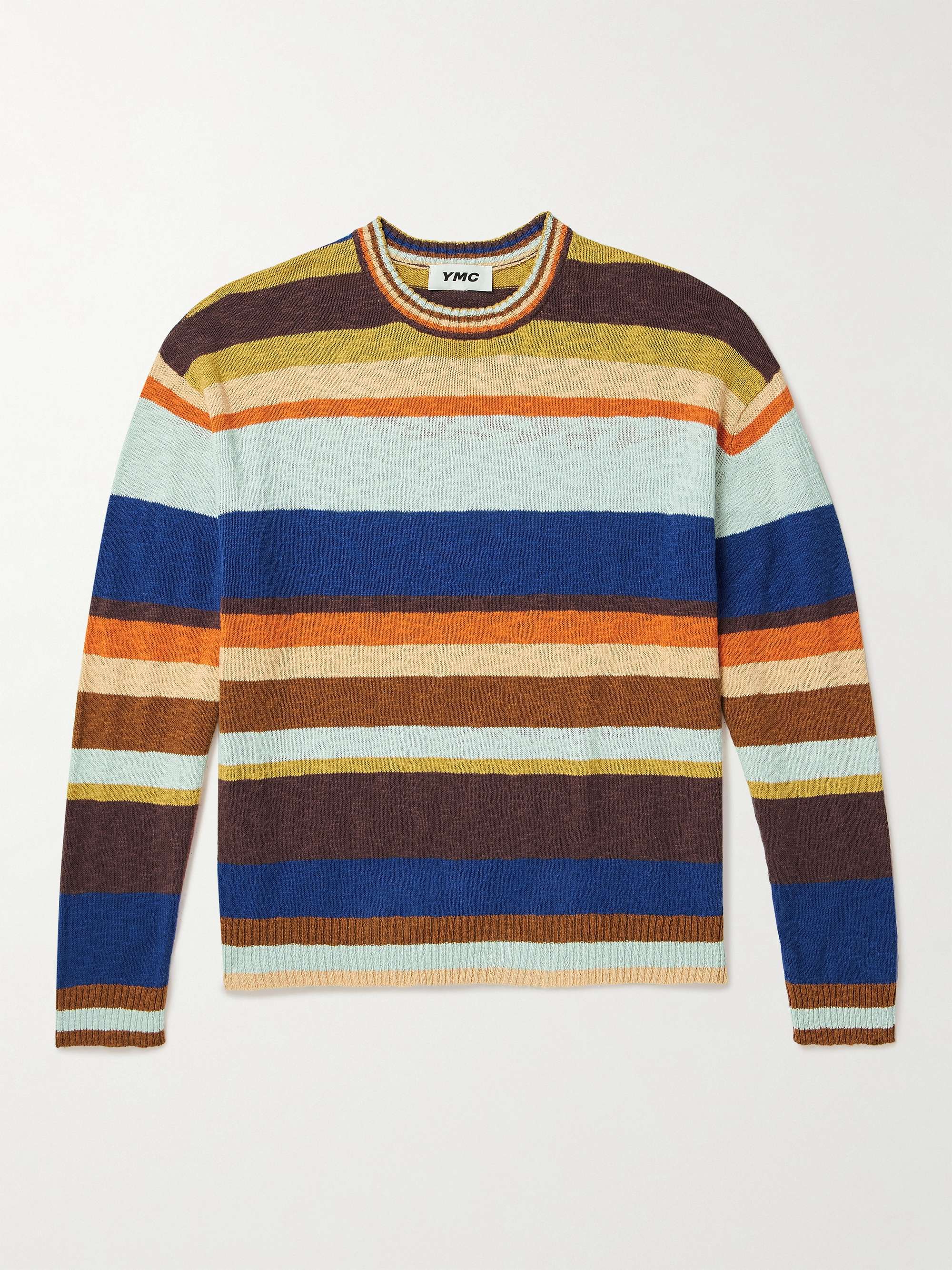 YMC Dawg Striped Cotton Sweater for Men | MR PORTER