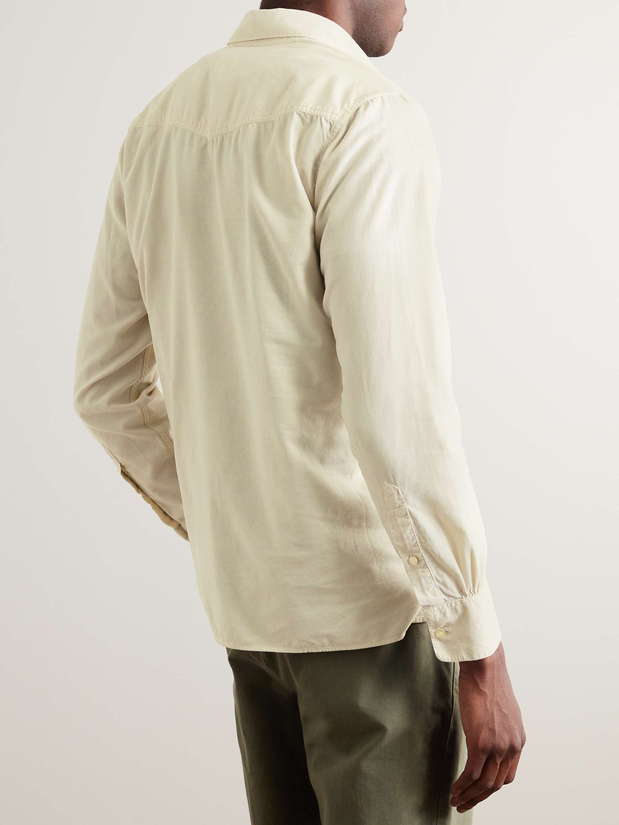 OFFICINE GÉNÉRALE Arsene Button-Down Collar Cotton-Blend Corduroy Shirt ...