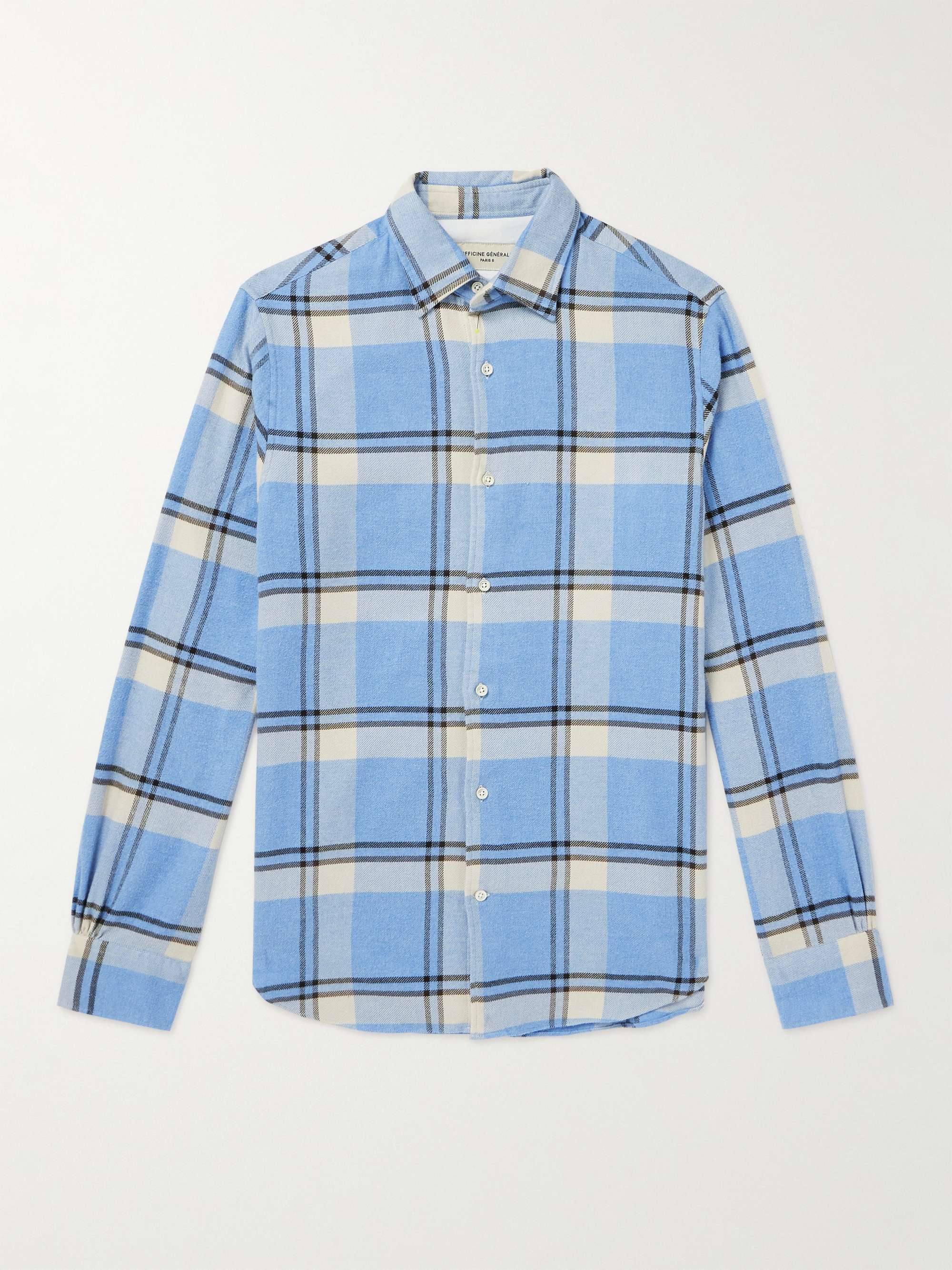 OFFICINE GÉNÉRALE Giacomo Checked Cotton Shirt for Men