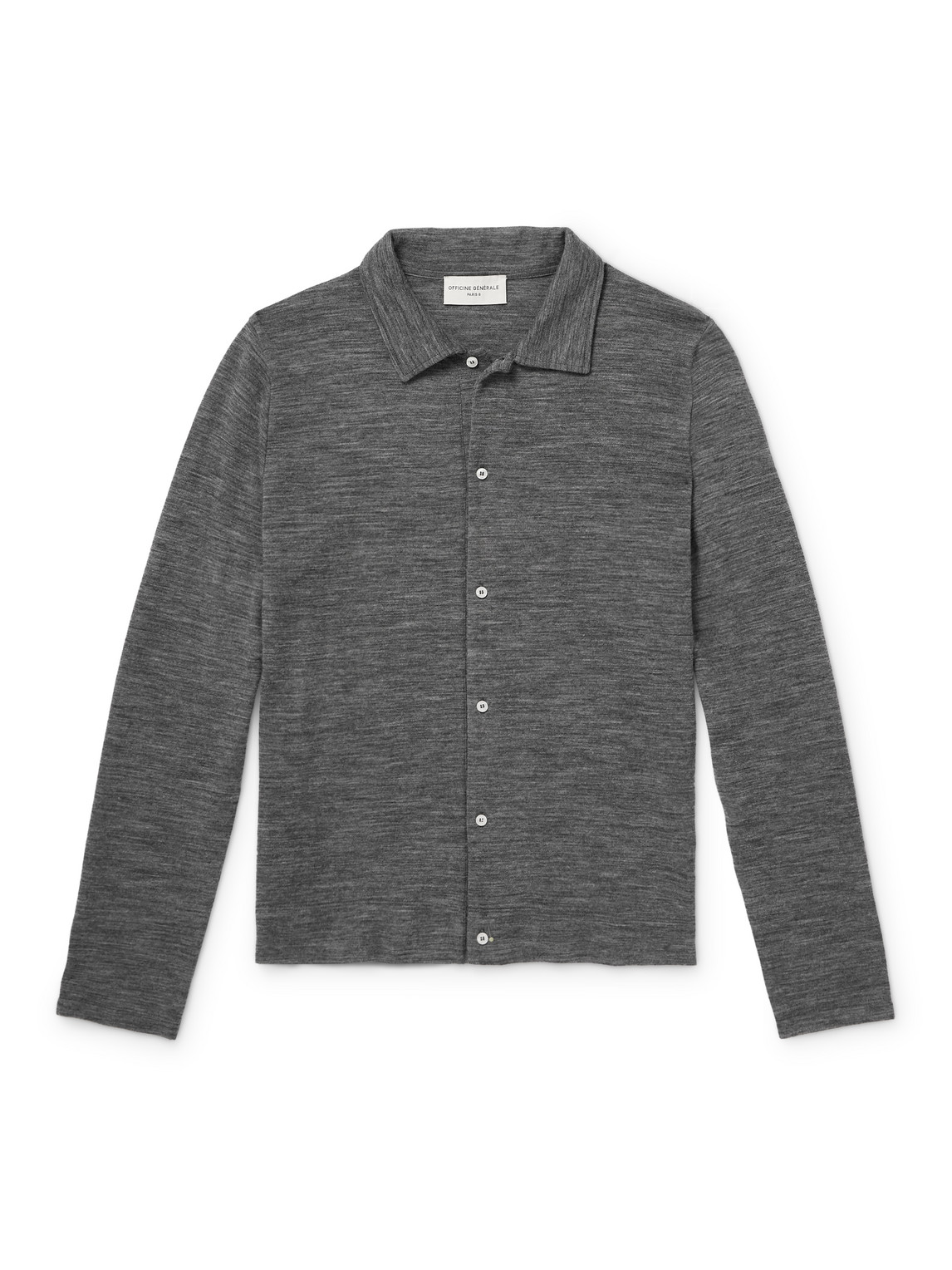 Officine Générale Brent Slim-Fit Wool-Blend Shirt