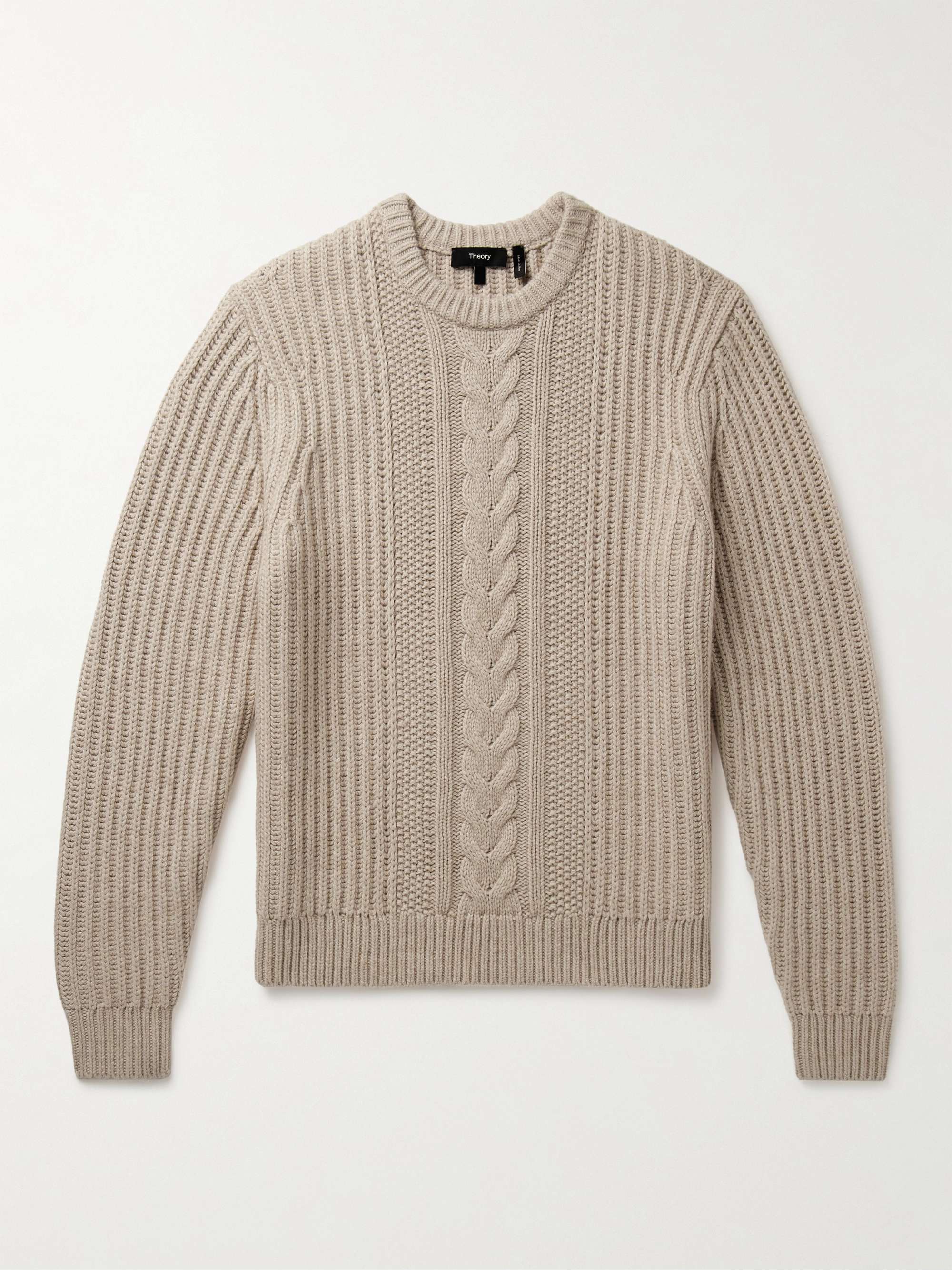 THEORY Vilare Ribbed Cable-Knit Sweater for Men | MR PORTER