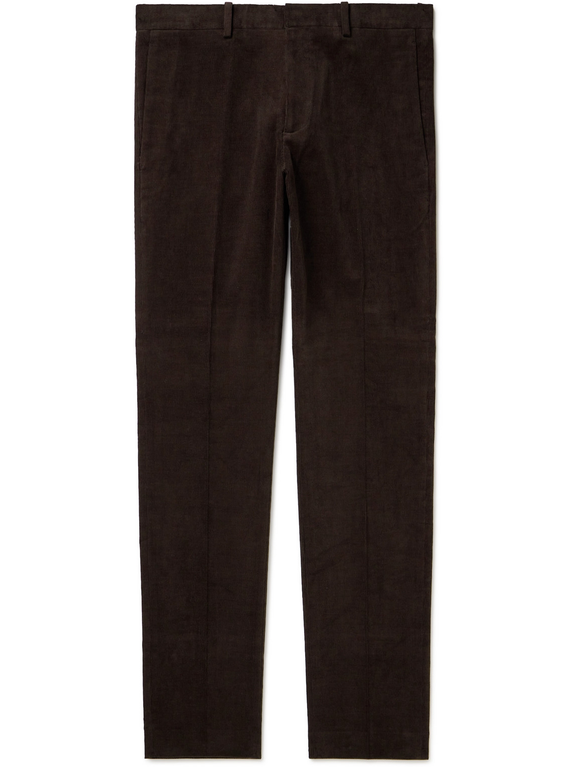 Theory Zaine Pant In Cotton Moleskin In Brown