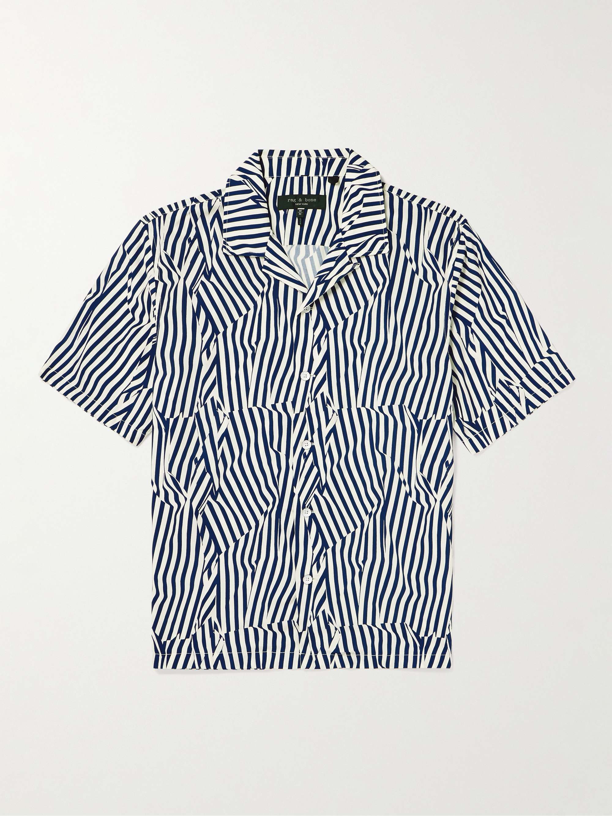RAG & BONE Avery Convetible-Collar Printed Crepe Shirt for Men | MR PORTER