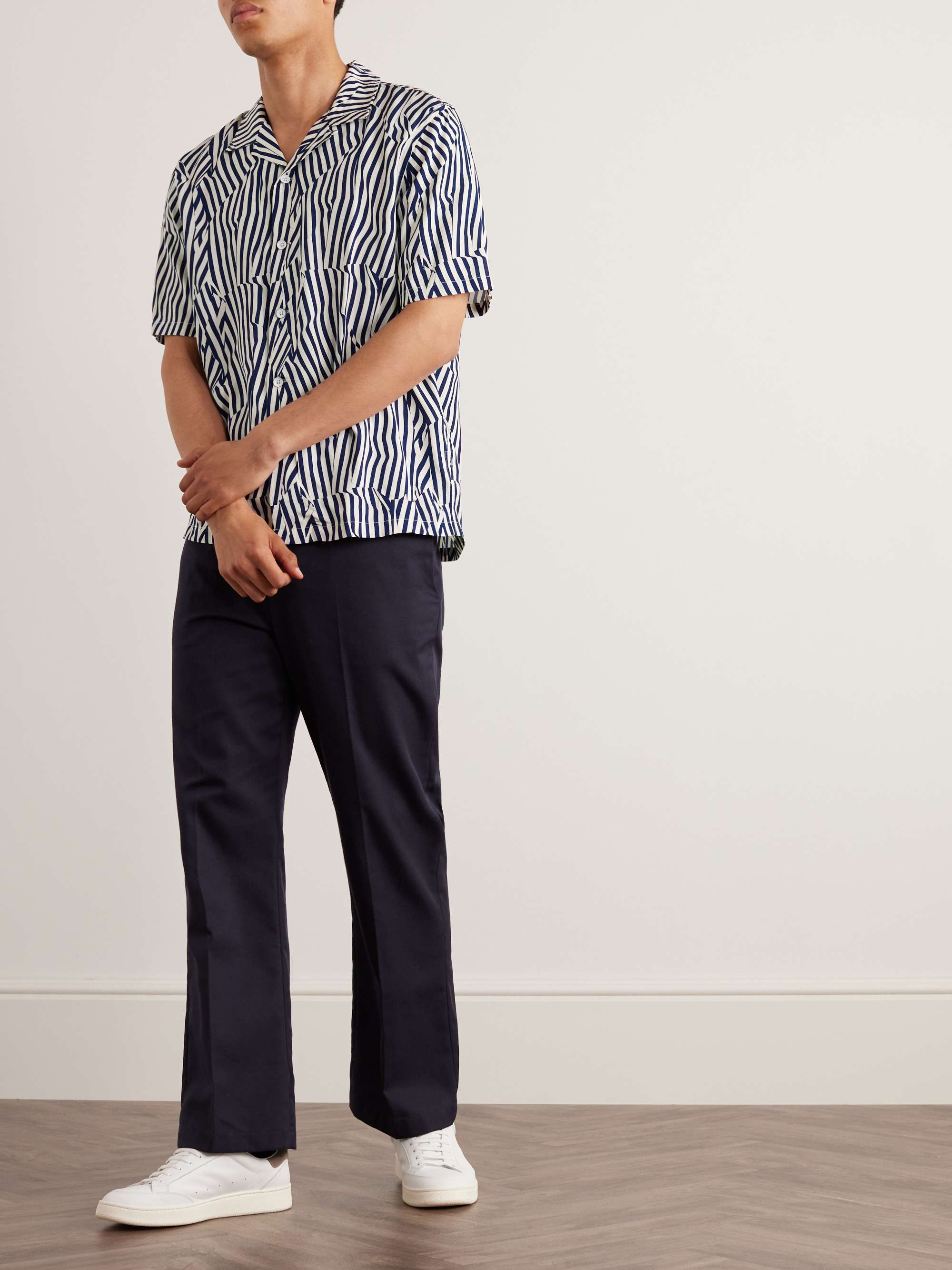 RAG & BONE Avery Convetible-Collar Printed Crepe Shirt for Men | MR PORTER