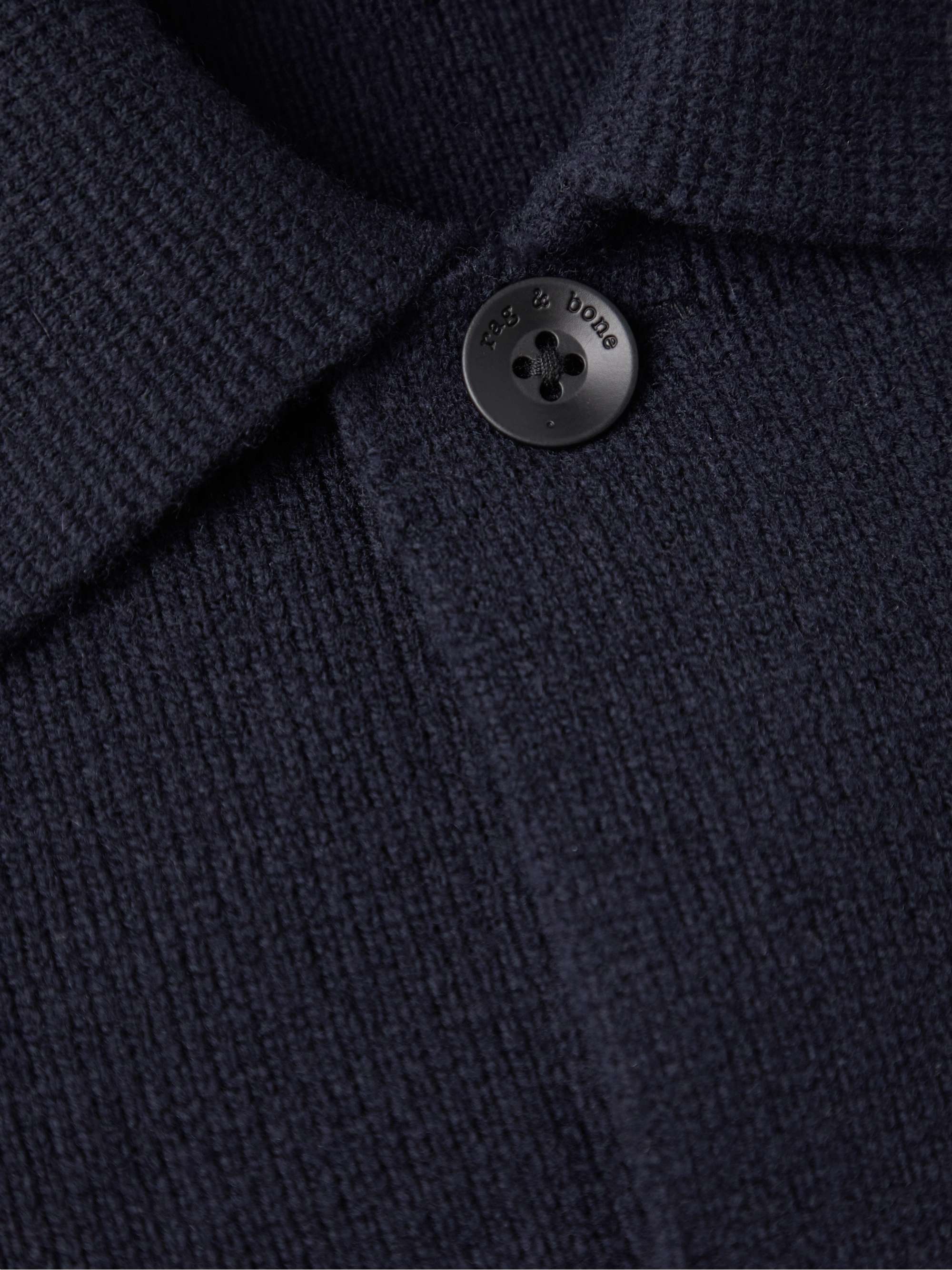 RAG & BONE Melrose Leather-Trimmed Wool-Blend Cardigan for Men | MR PORTER