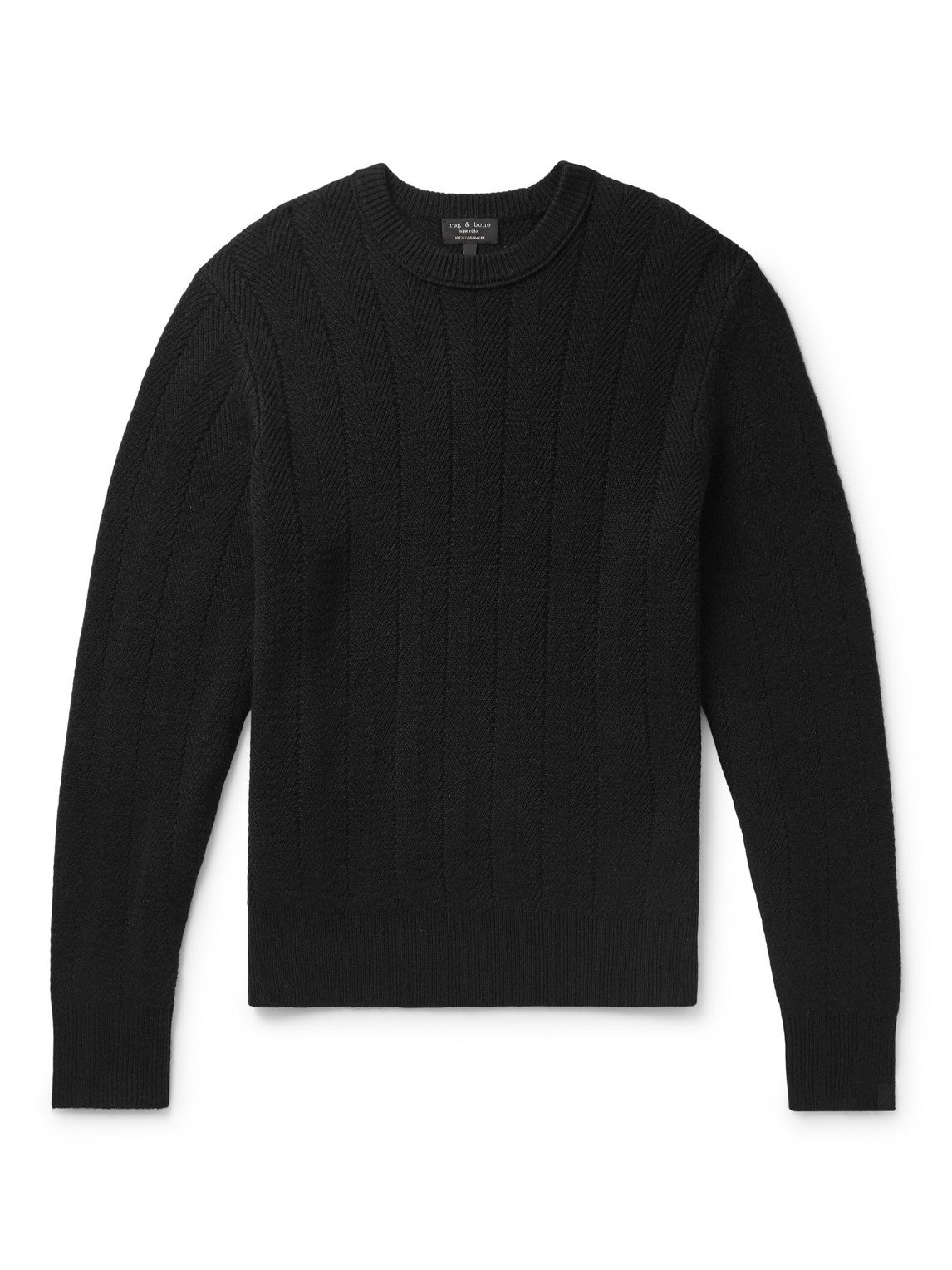 Durham Herringbone Cashmere Sweater